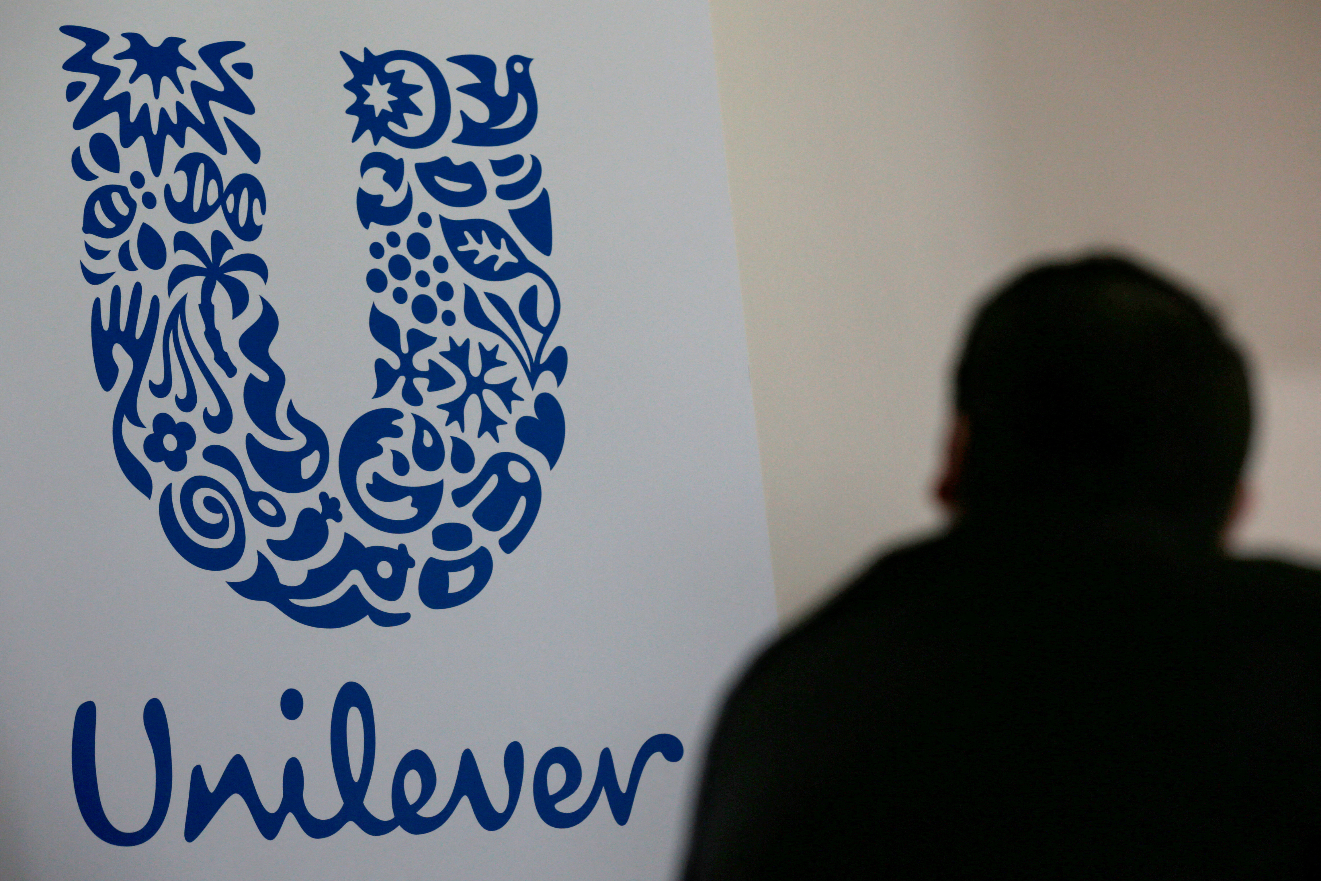 File photo of the logo of the Unilever group