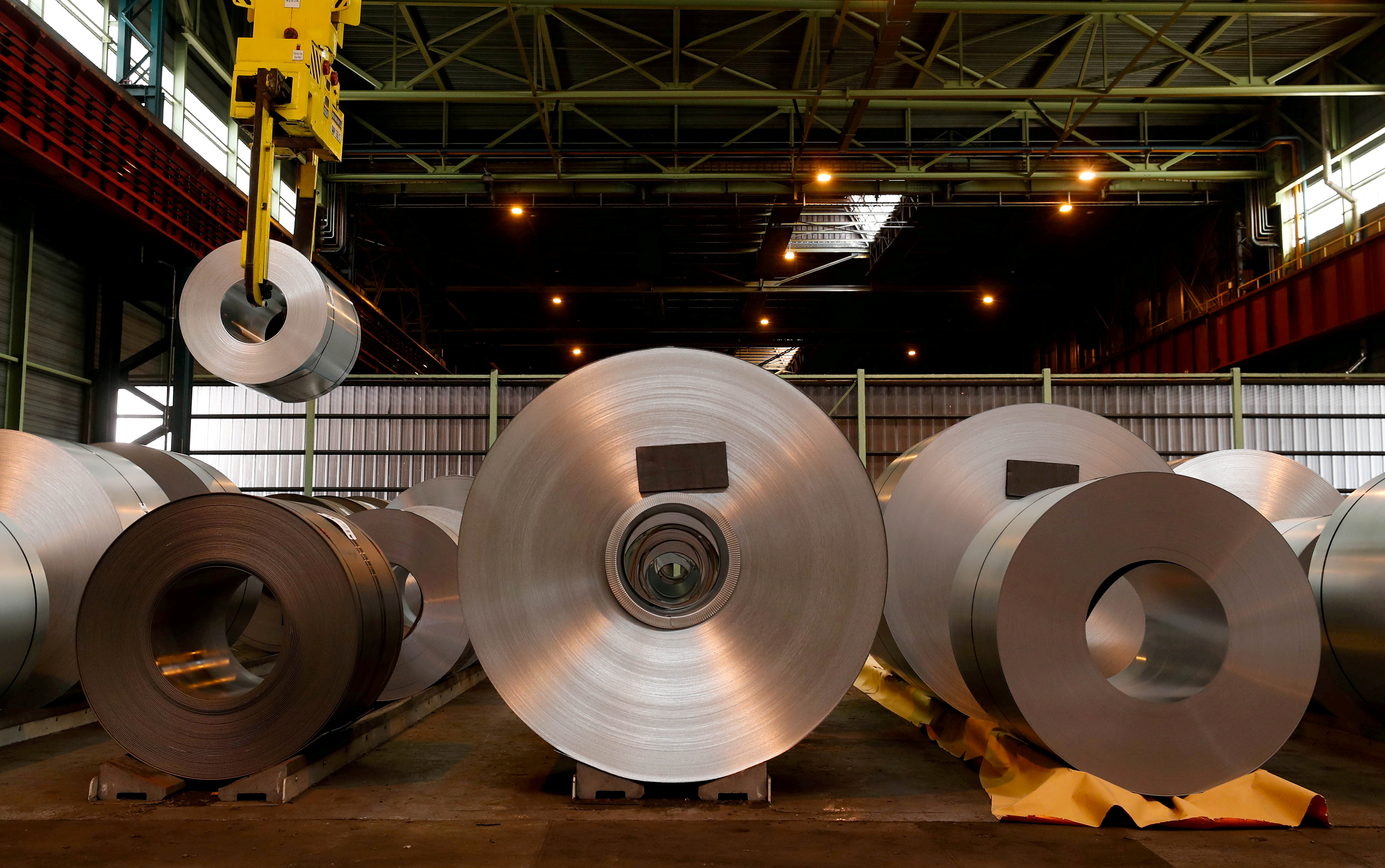 ArcelorMittal CEO Aditya Mittal speaks at the presentation of the  decarbonisation roadmap for steelmaking at the ArcelorMittal factory on 13  July 2021 in Gijón, Asturias, Spain. With decarbonisation, the Asturian  plants aim