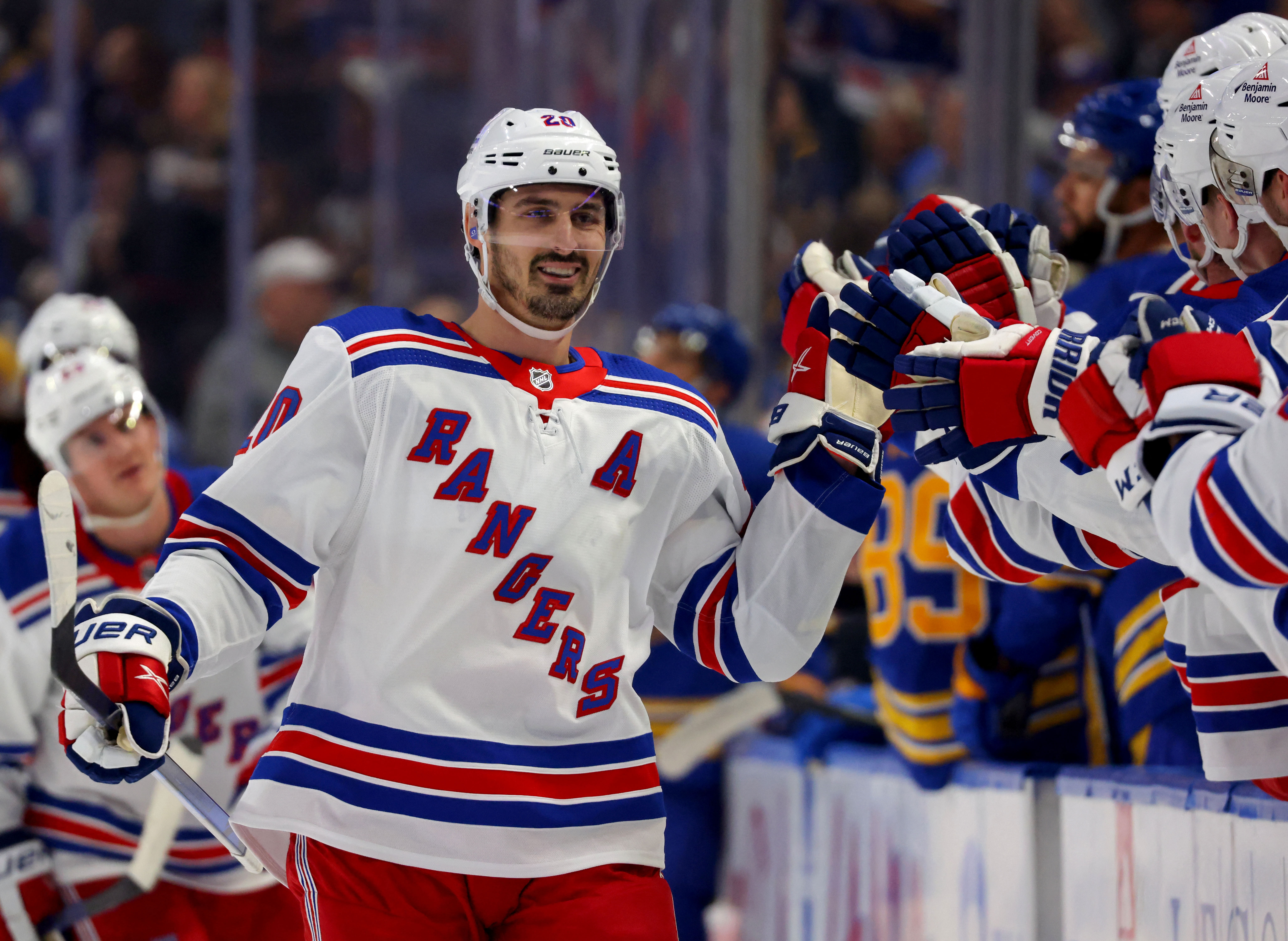 Alexis Lafreniere New York Rangers Game-Used Puck vs. St. Louis