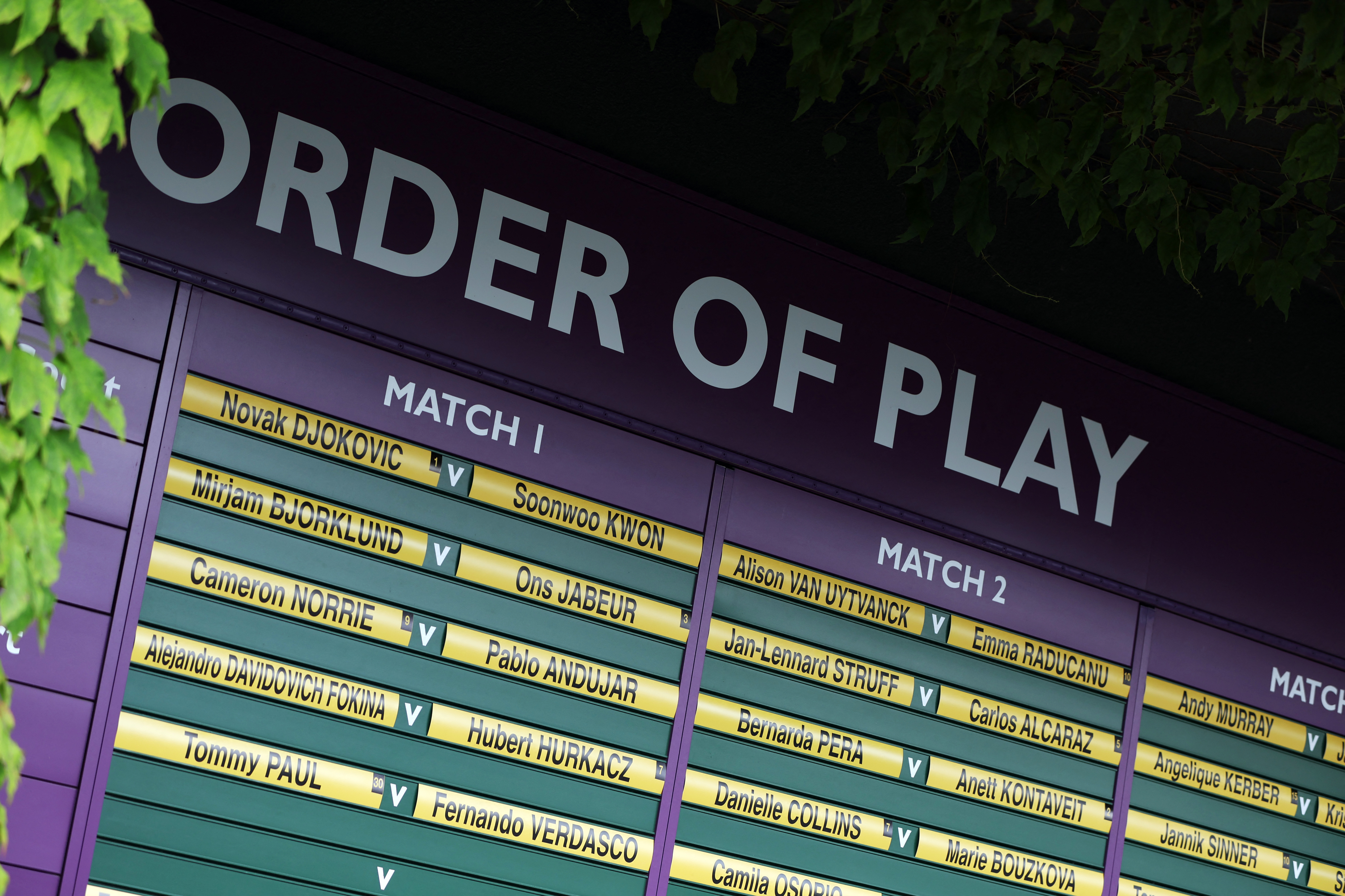 Wimbledon 2023: Order of play on Tuesday