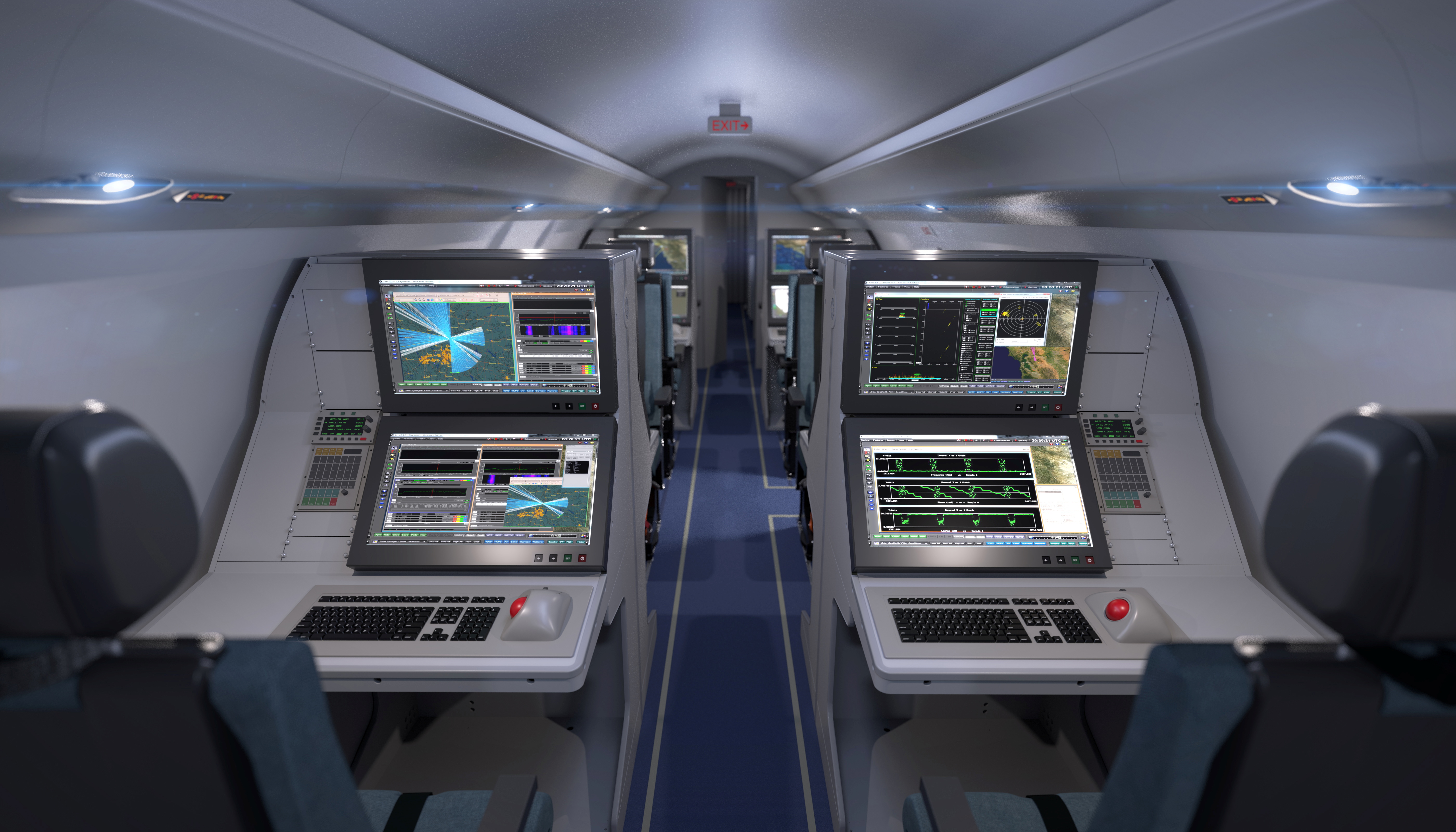 The interior of Raytheon's future ISTAR special mission aircraft