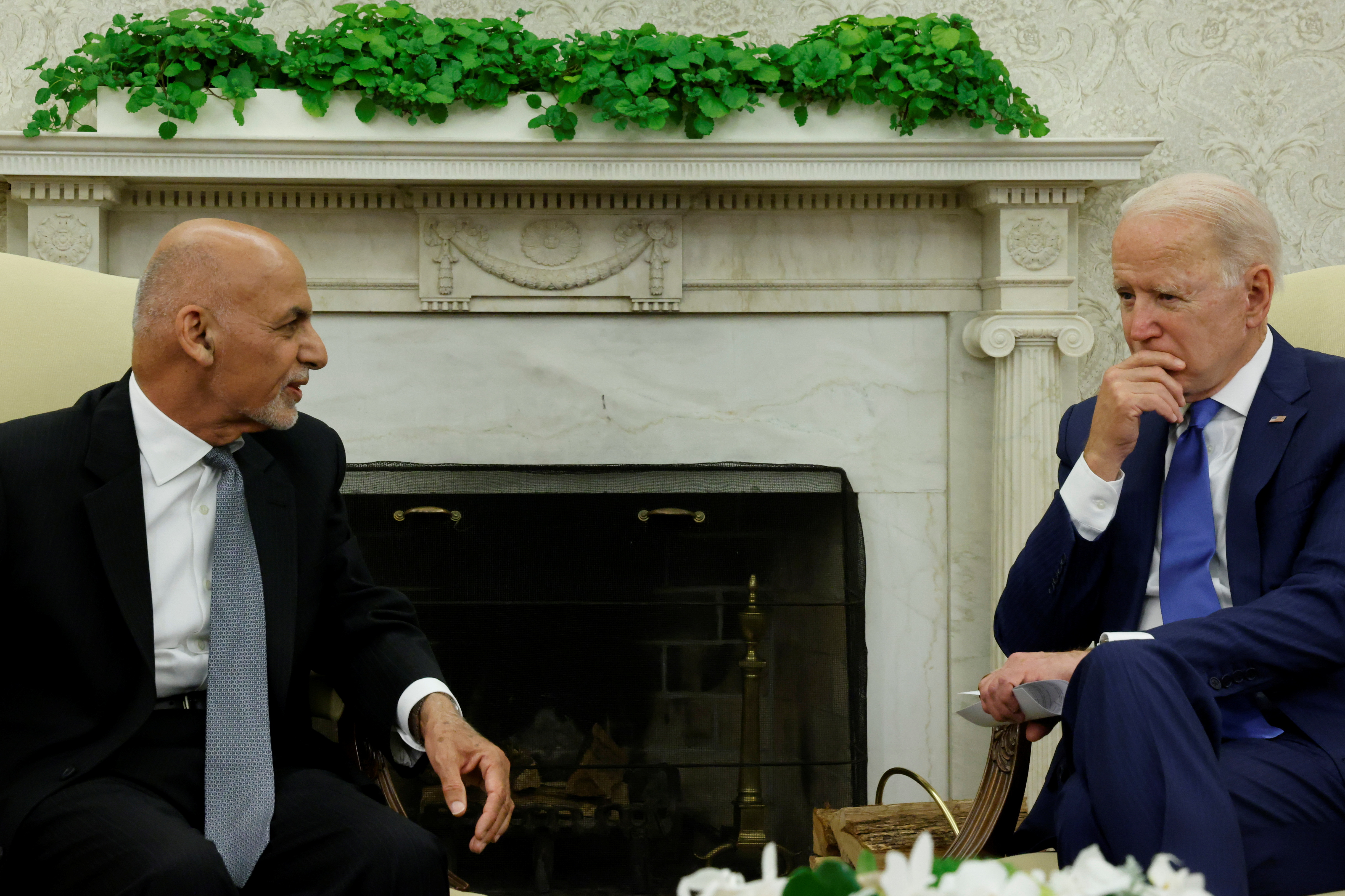 U.S. President Biden meets with Afghan President Ghani