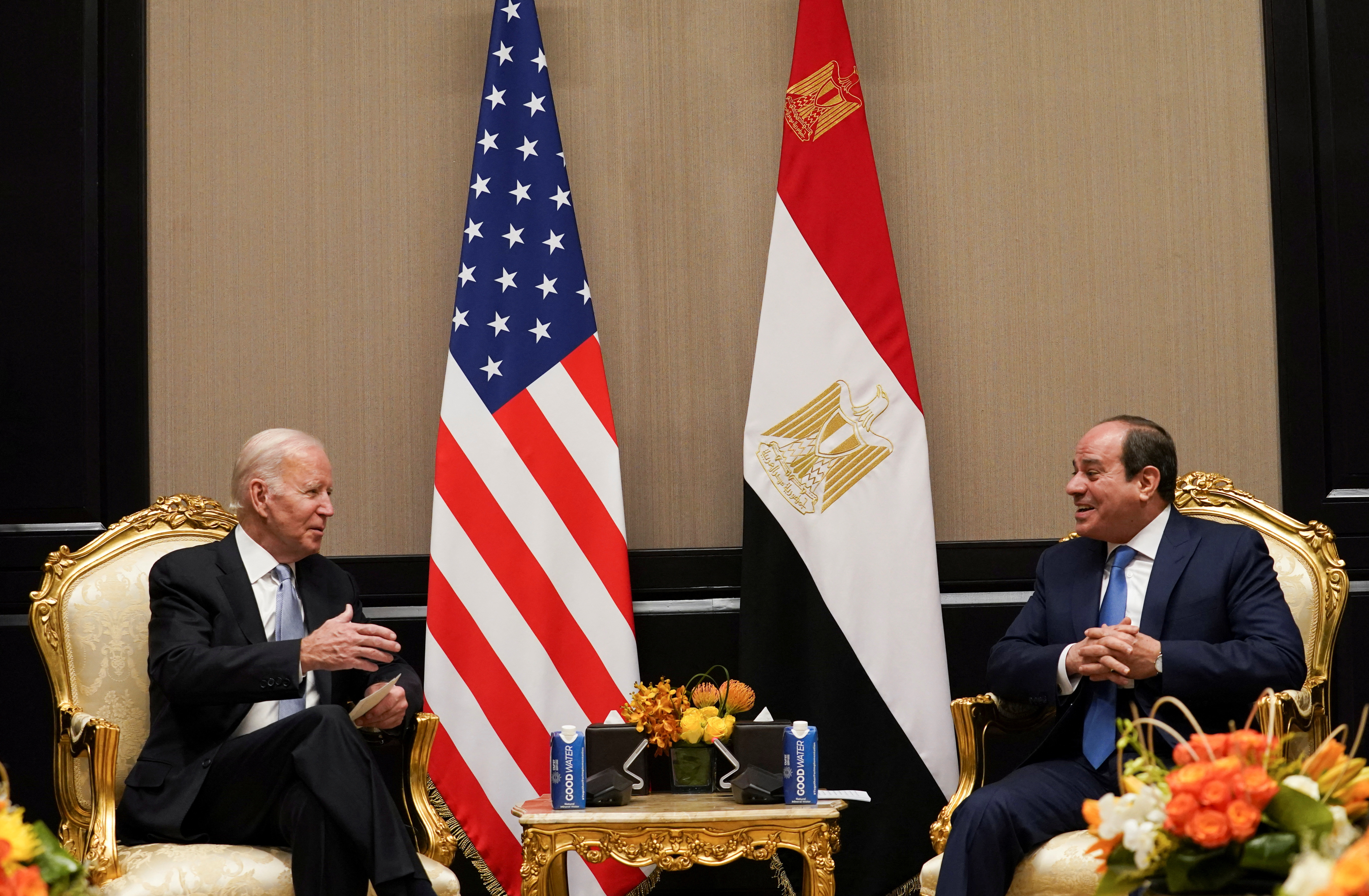 U.S. President Joe Biden meets with Egypt's President Abdel Fattah el-Sisi, in Sharm el-Sheikh