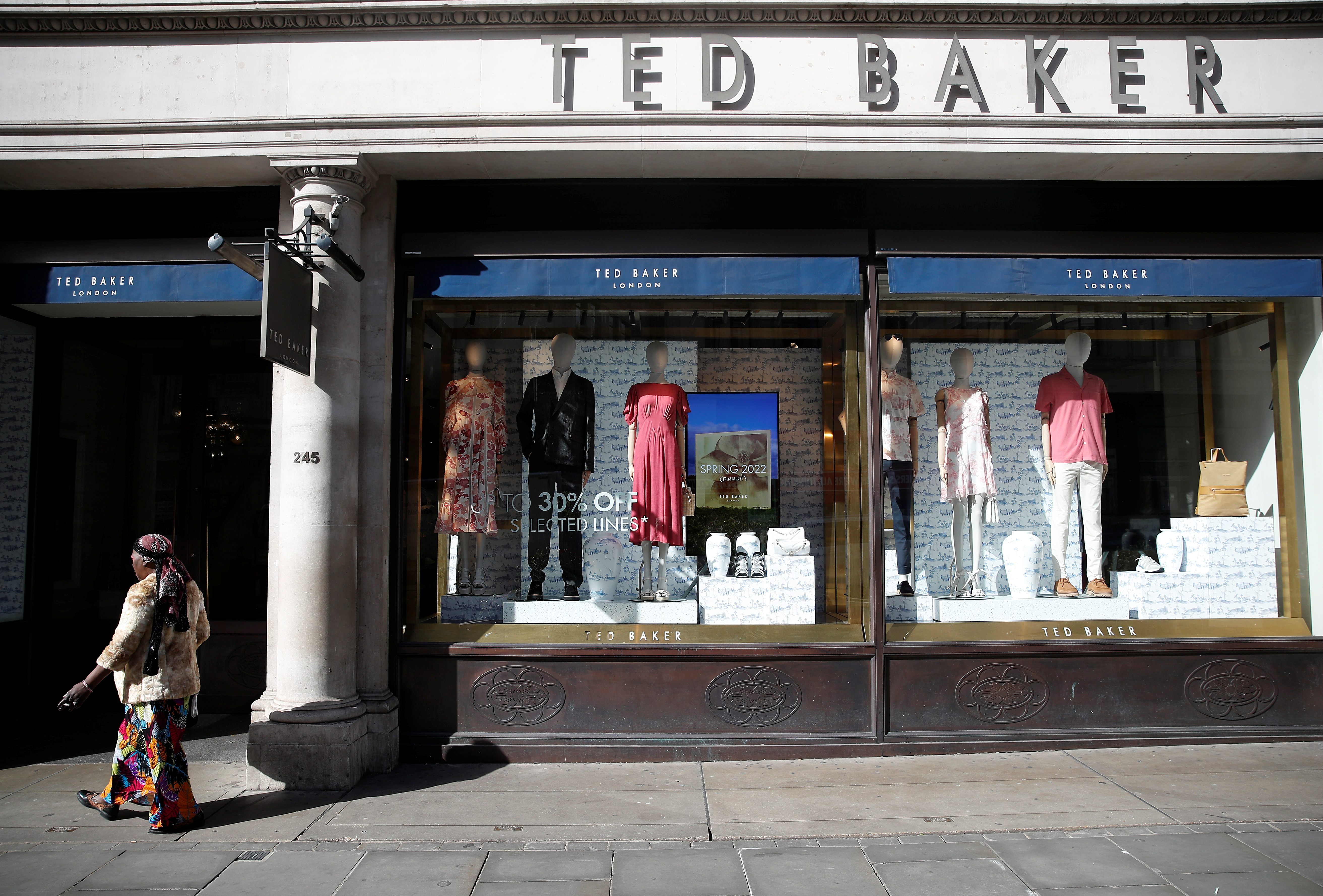 Ted Baker's store revenue gains on recovering footfall, formalwear