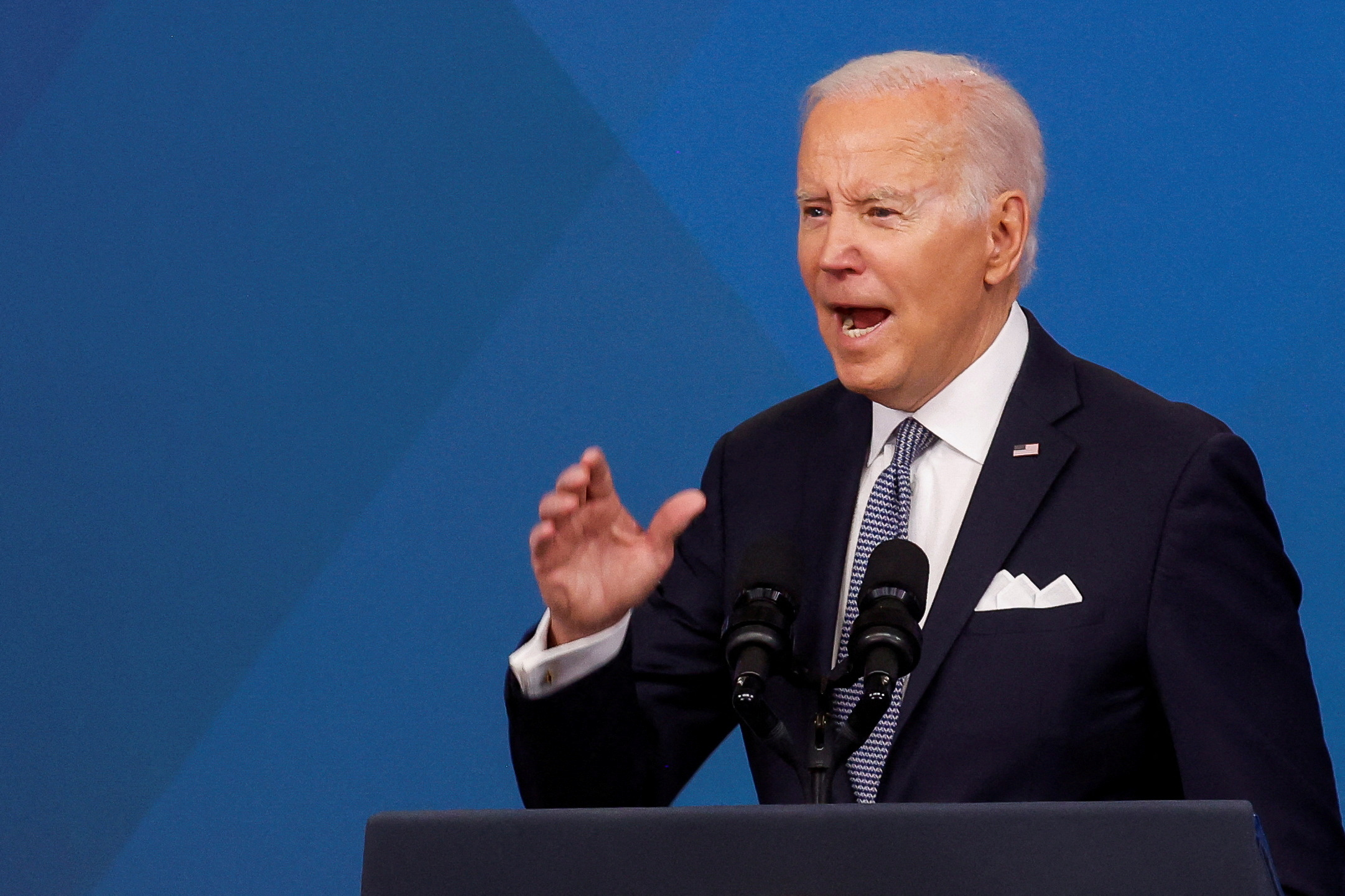 U.S. President Joe Biden delivers remarks, in Washington