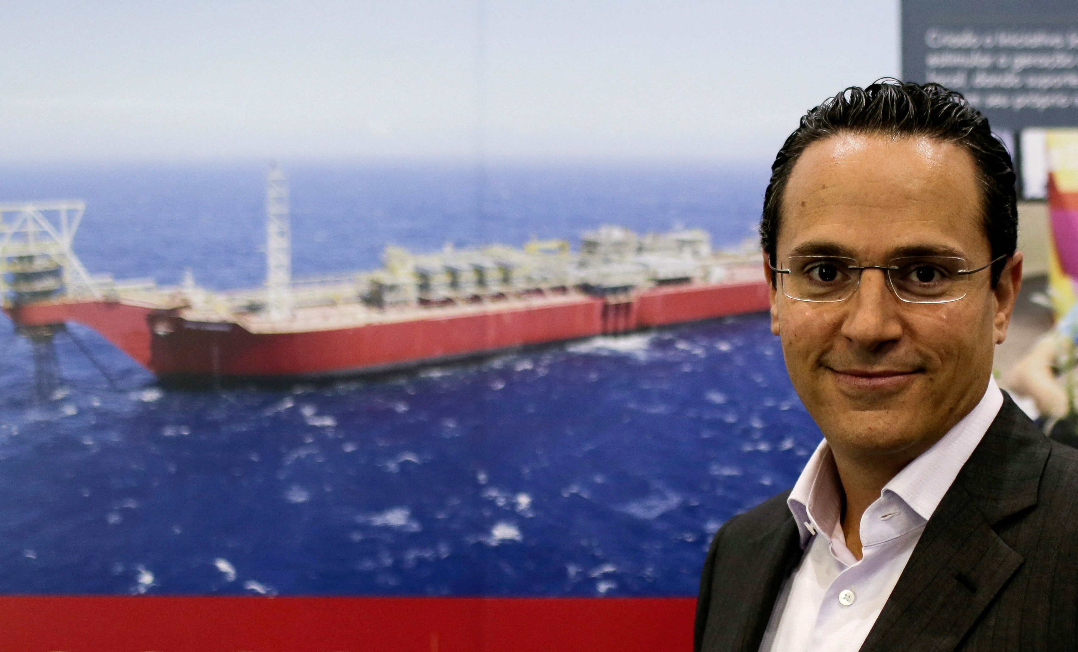 Sawan, Executive Vice President for Shell's deepwater division, poses for a picture before an interview for Reuters during an oil conference in Rio de Janeiro