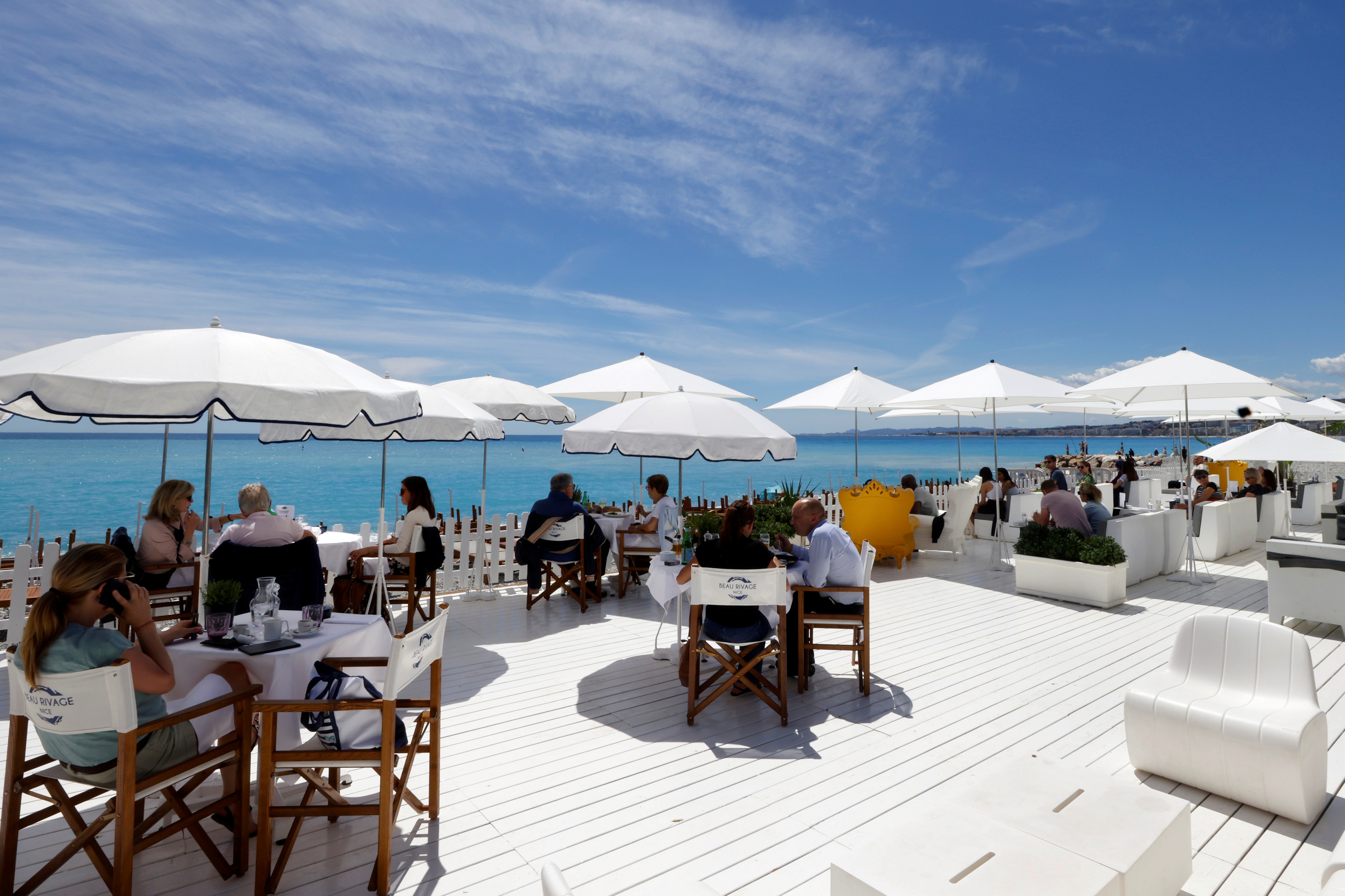 Restaurants welcome customers onto terraces in Nice as France lifts more restrictions