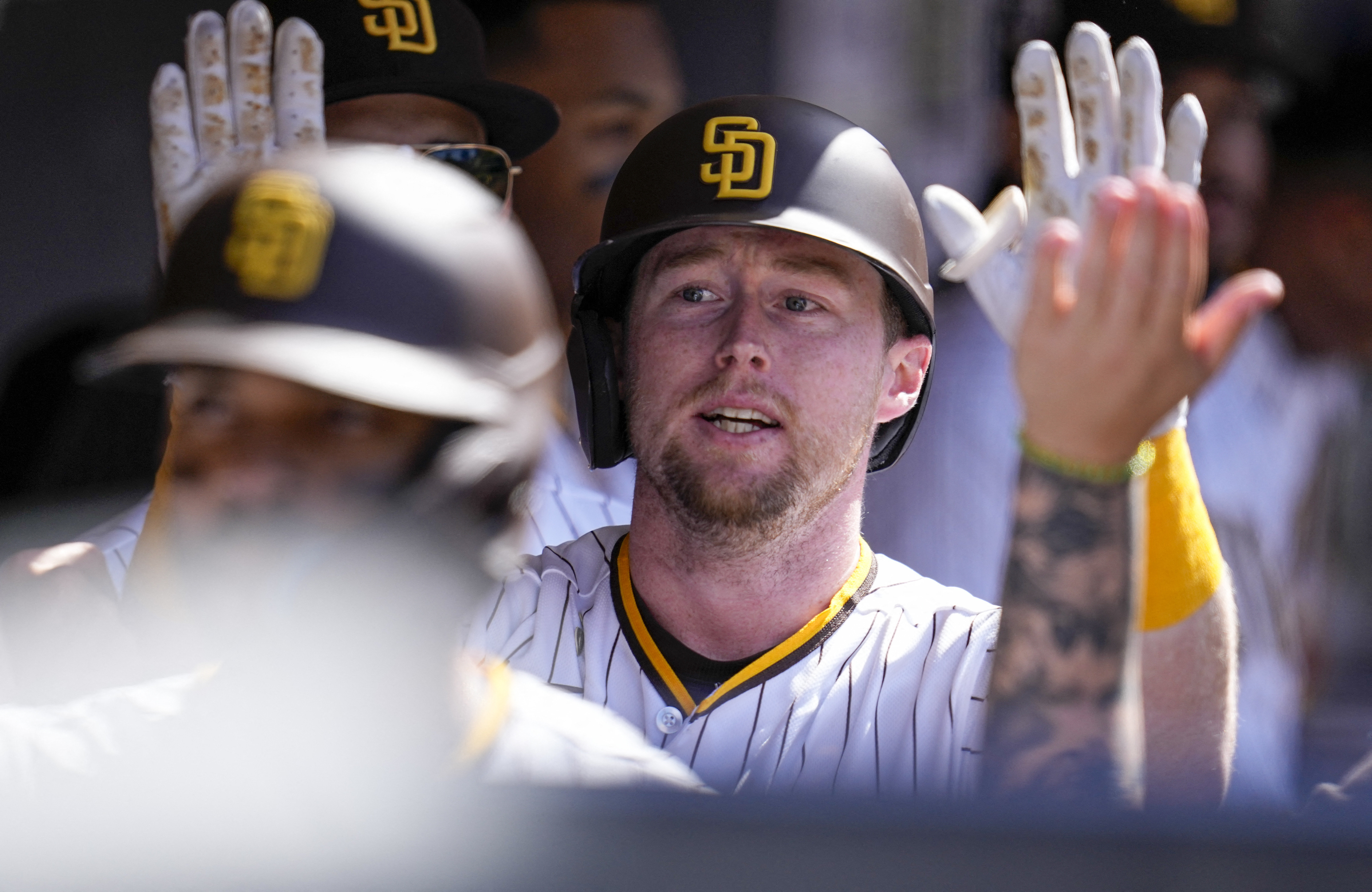 Brewers Pitcher Gus Varland Takes Padres Manny Machado 105 MPH