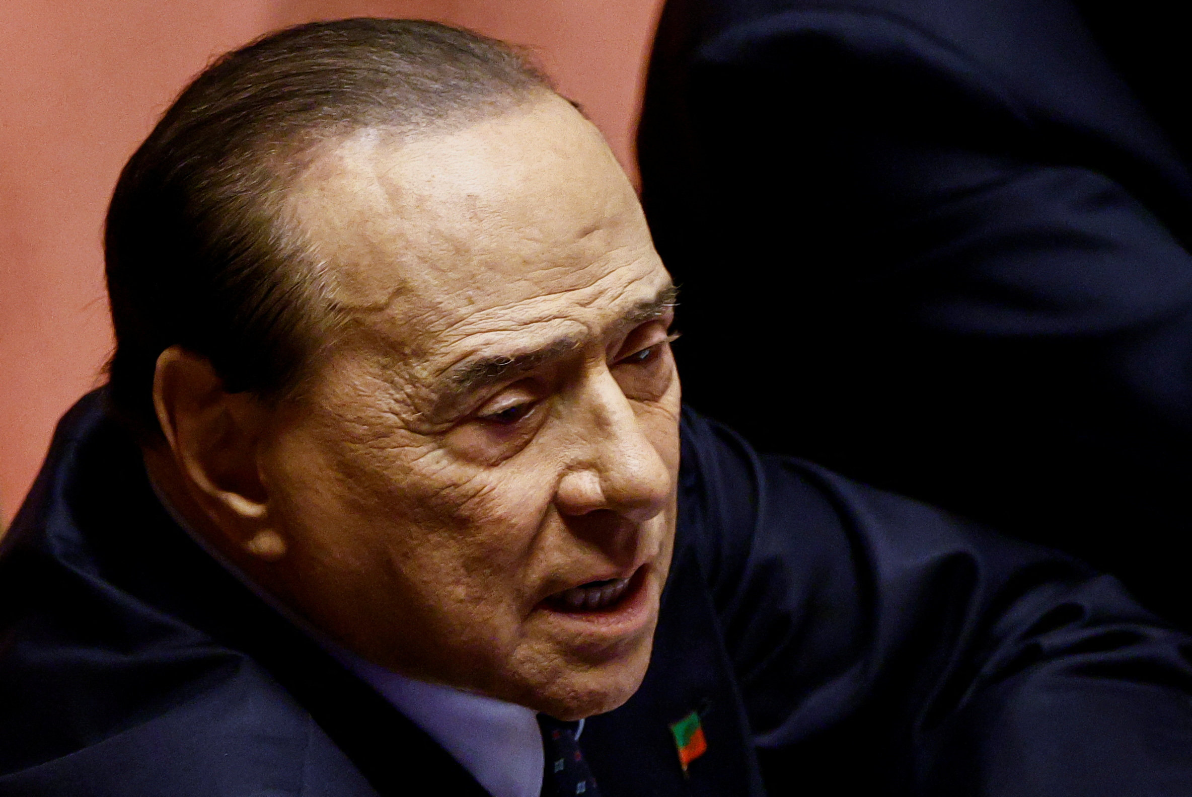 Forza Italia leader and former Prime Minister Silvio Berlusconi attends a session of the upper house of parliament in Rome