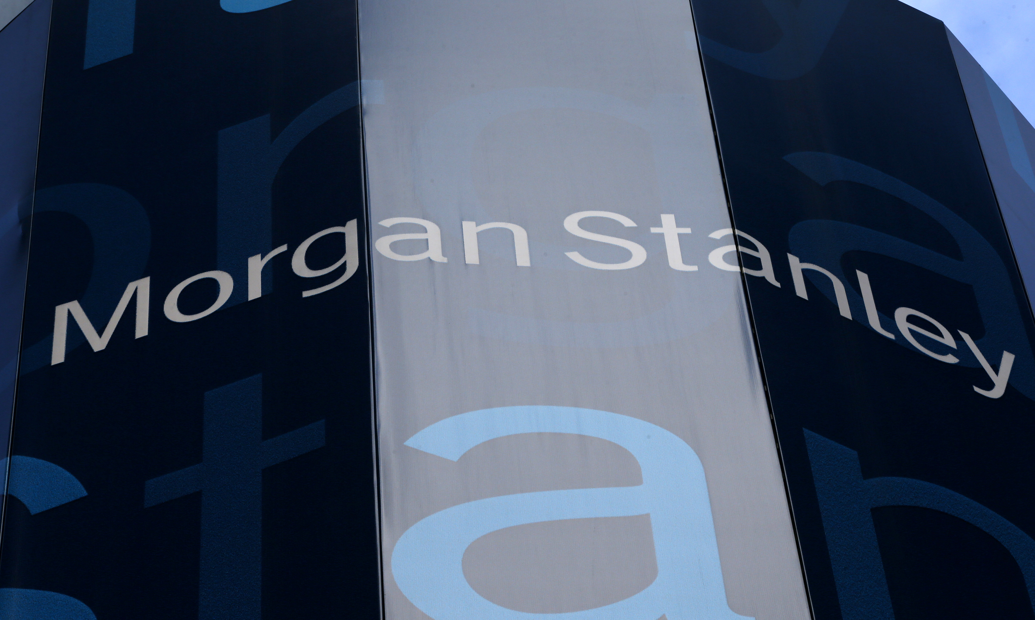 The corporate logo of financial firm Morgan Stanley on the company's world headquarters in New York, New York January 20, 2015. REUTERS/Mike Segar