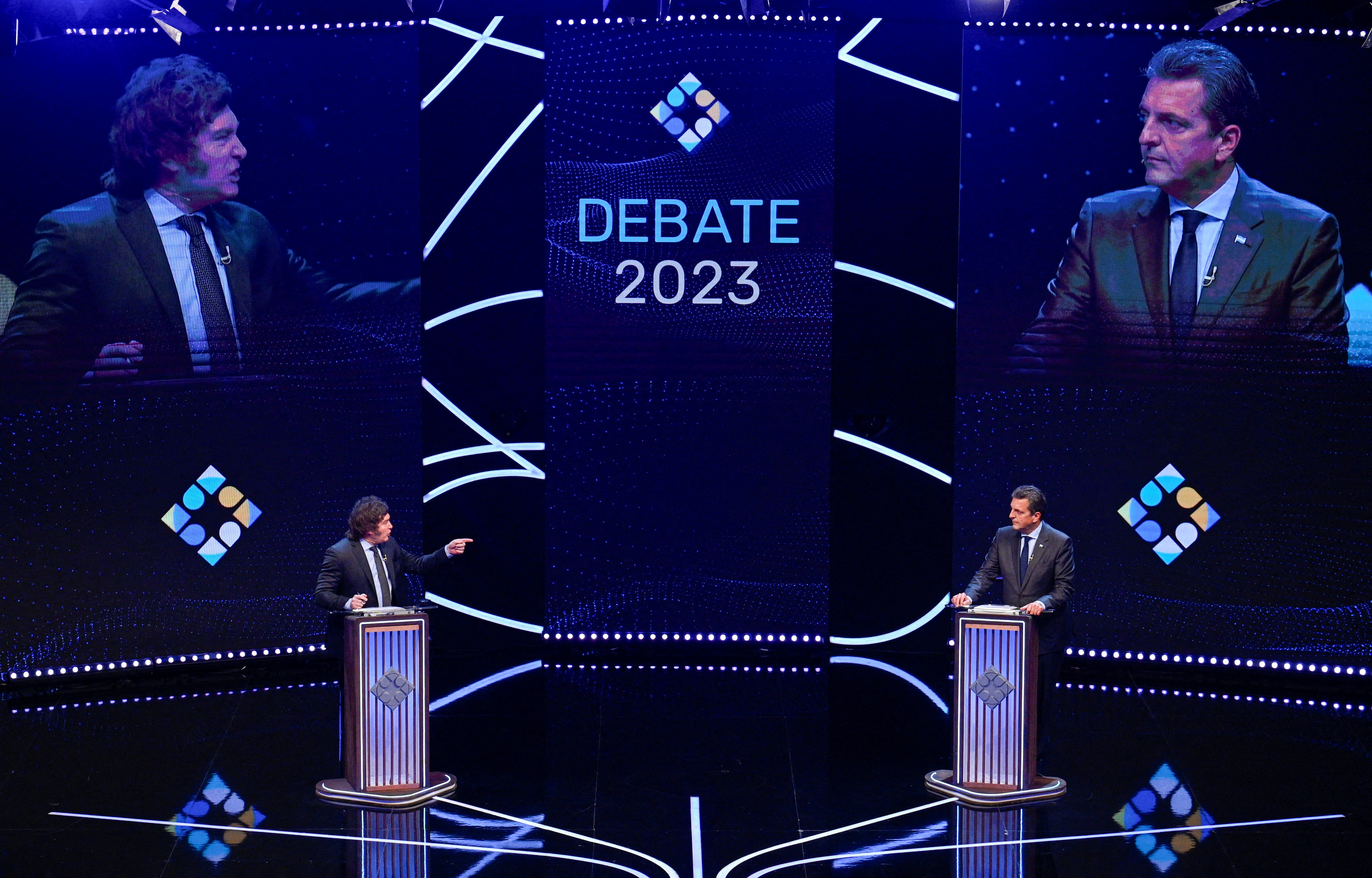 Argentine presidential candidates take part in the final TV debate ahead of the November 19 general election