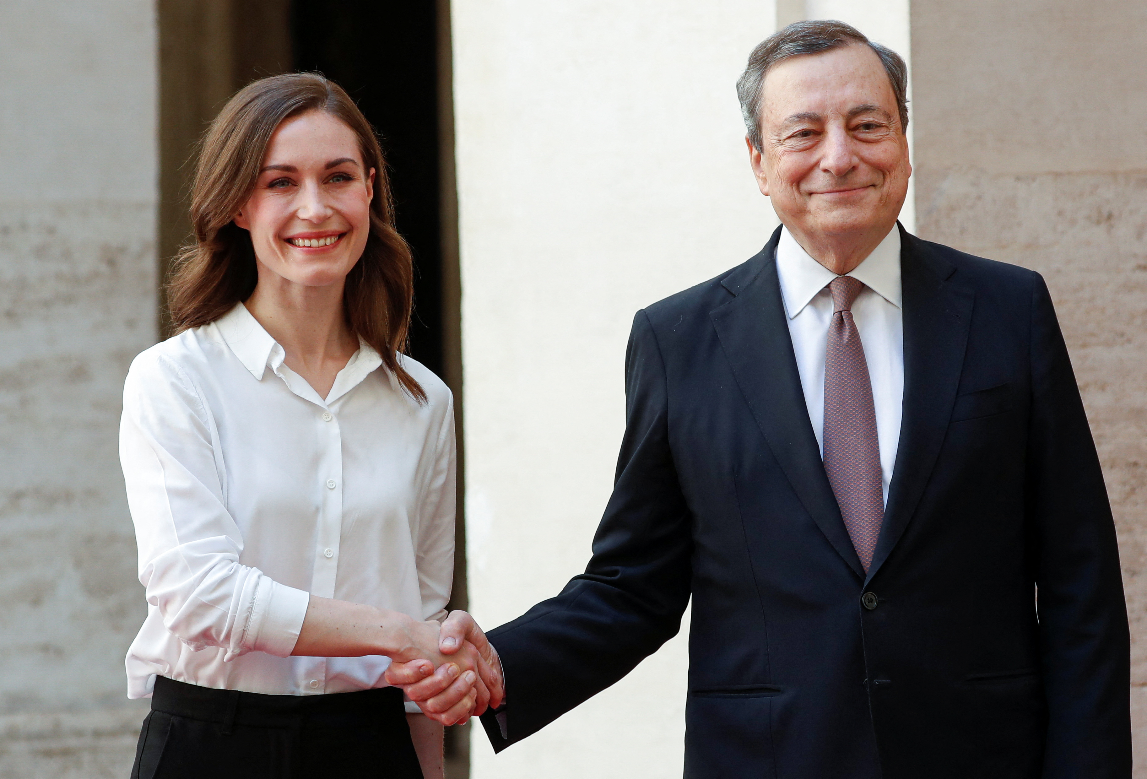 Italian Prime Minister Draghi meets Finnish Prime Minister Marin in Rome