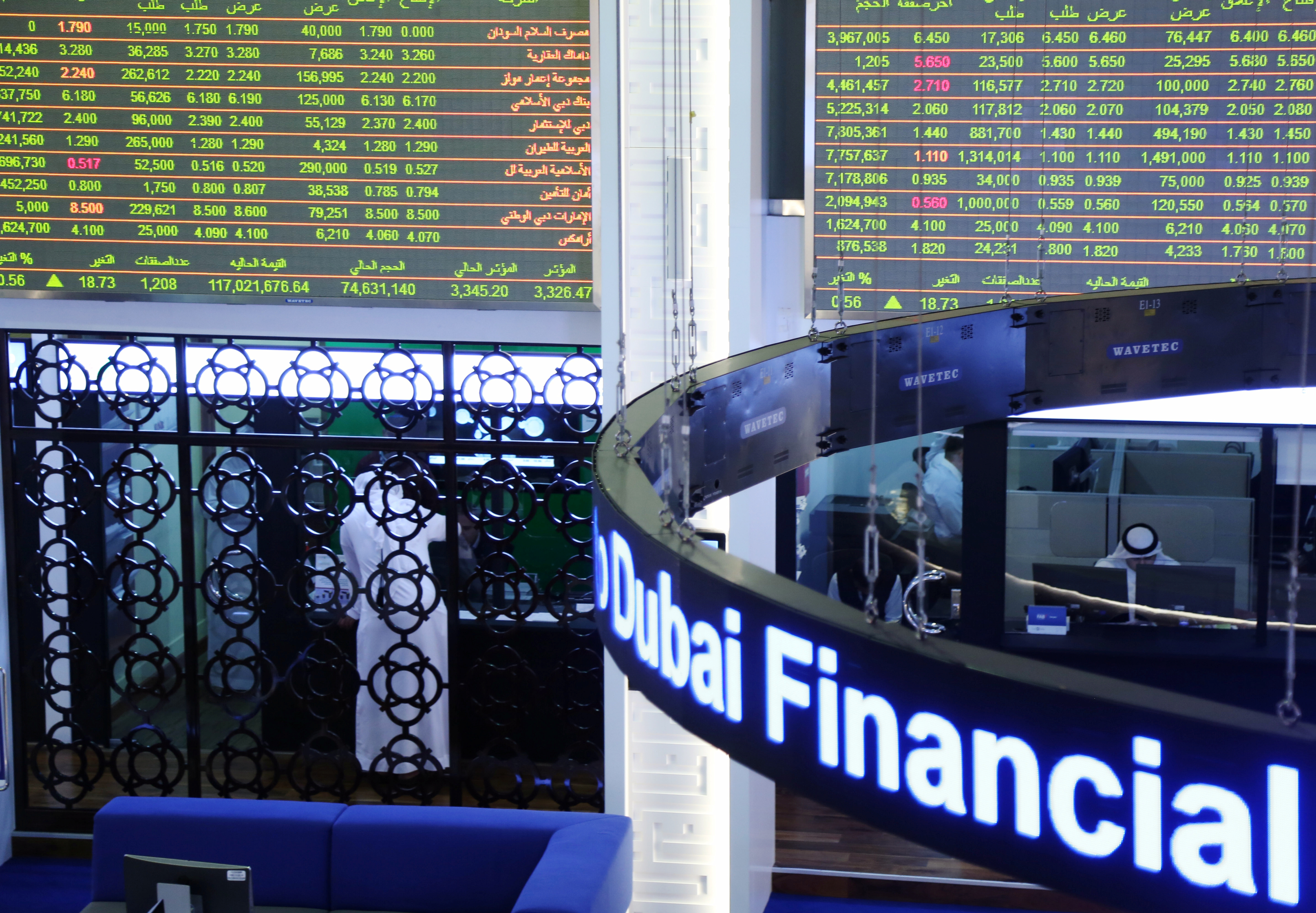 The Dubai International Financial Market in Dubai.