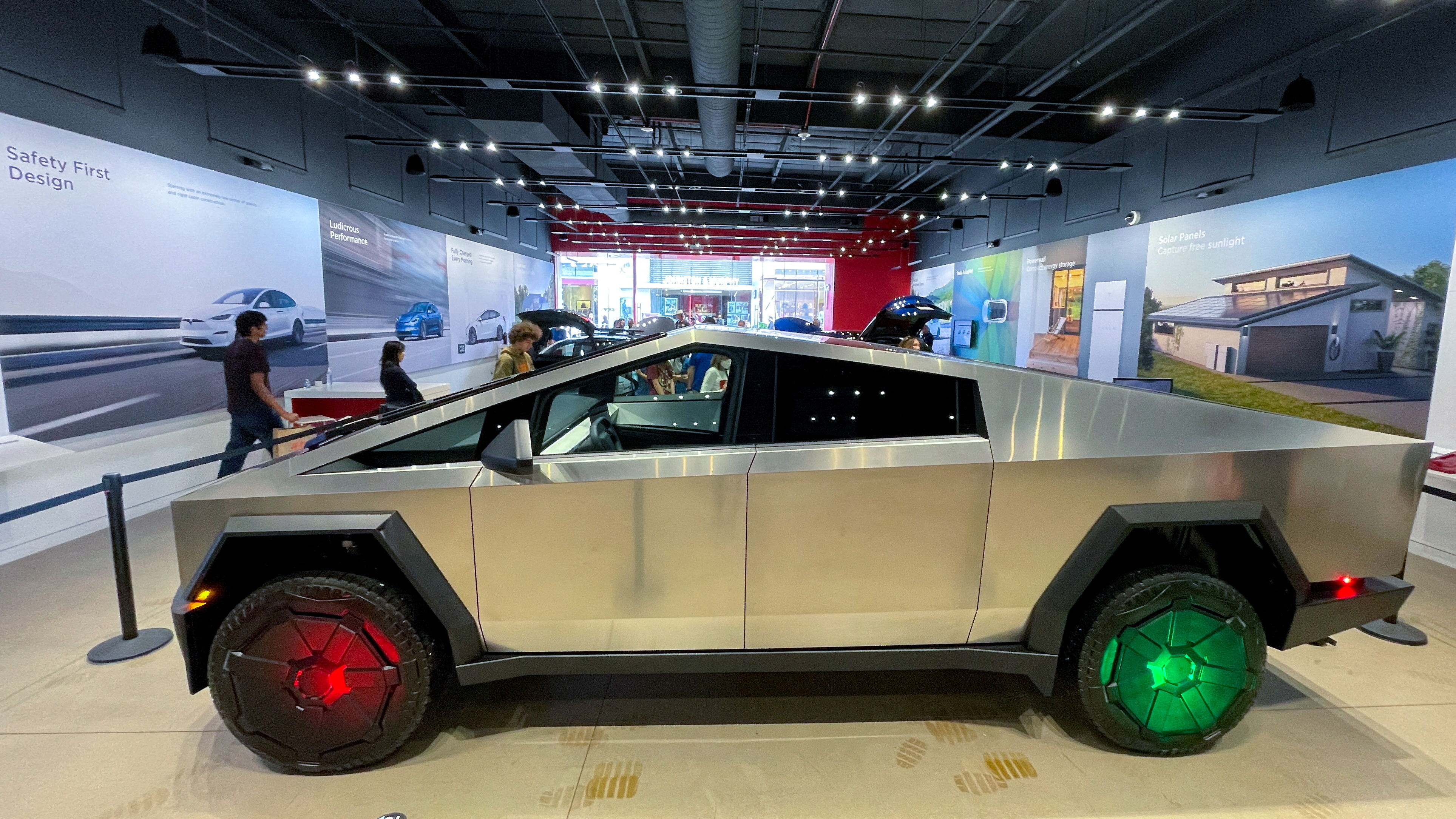 tesla reveals first real model of cybertruck built at giga texas & 4 years  after it was introduced