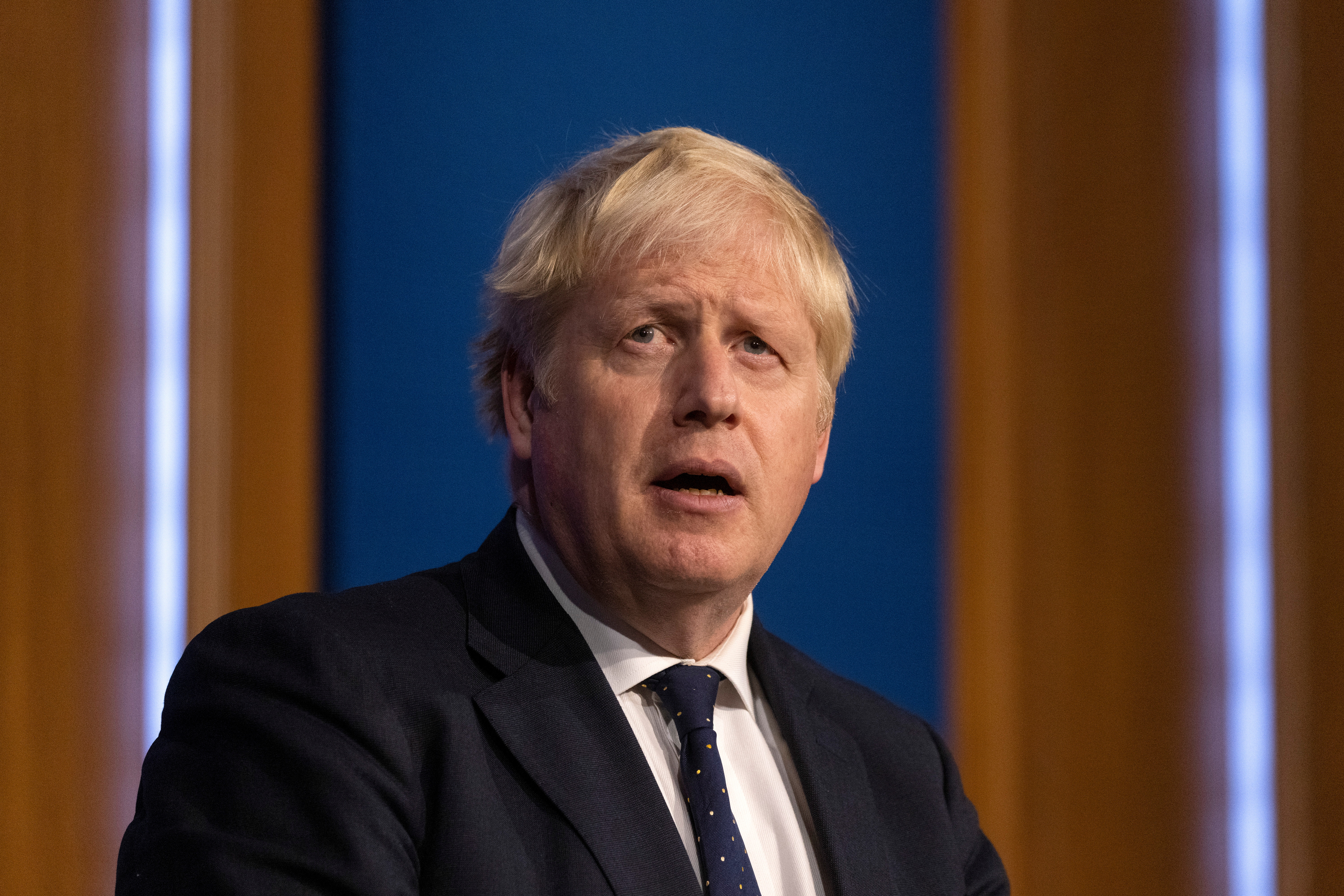 Britain's PM Johnson holds news conference on winter COVID-19 plan