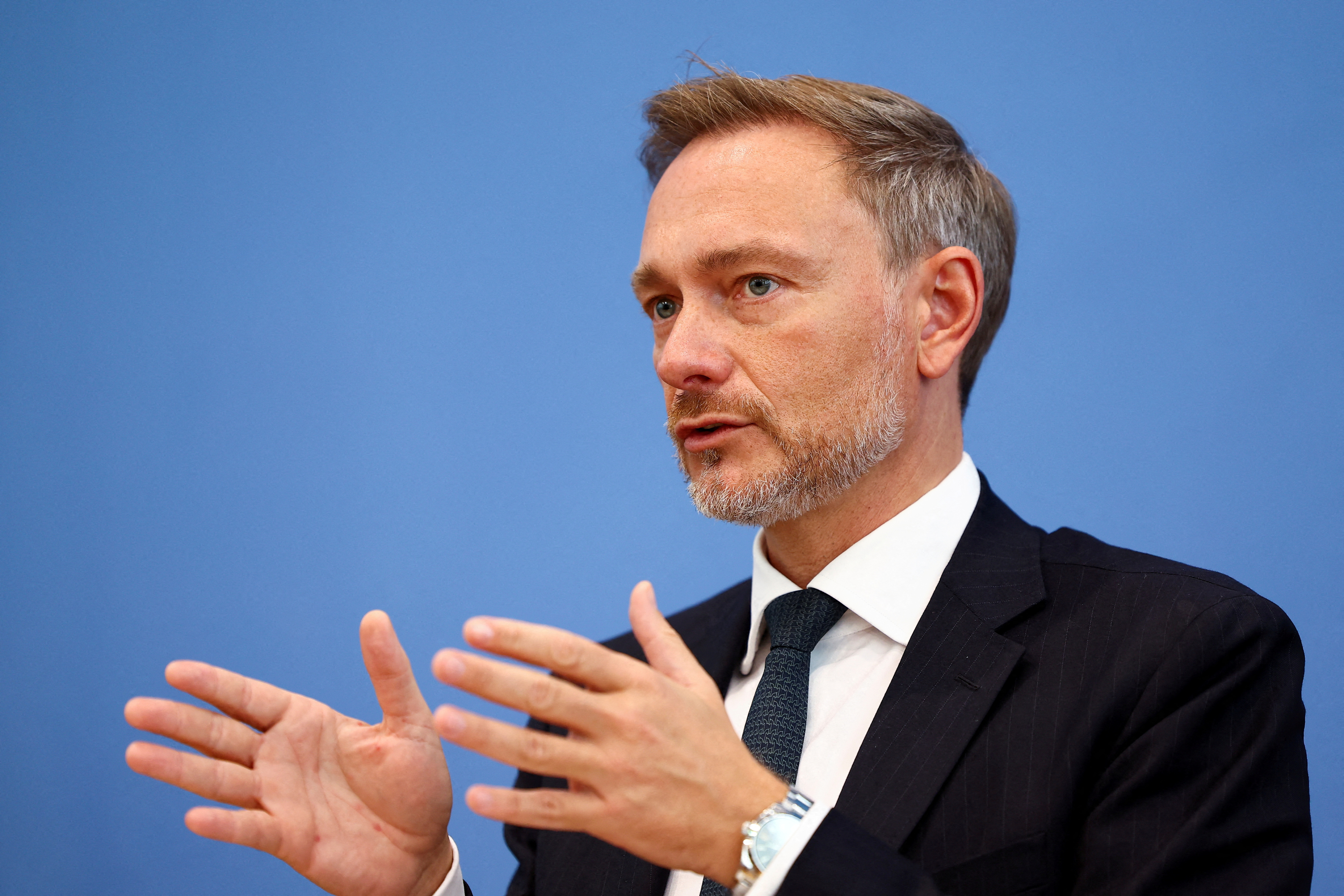 German Finance Minister Lindner holds a press conference on budget plans, in Berlin