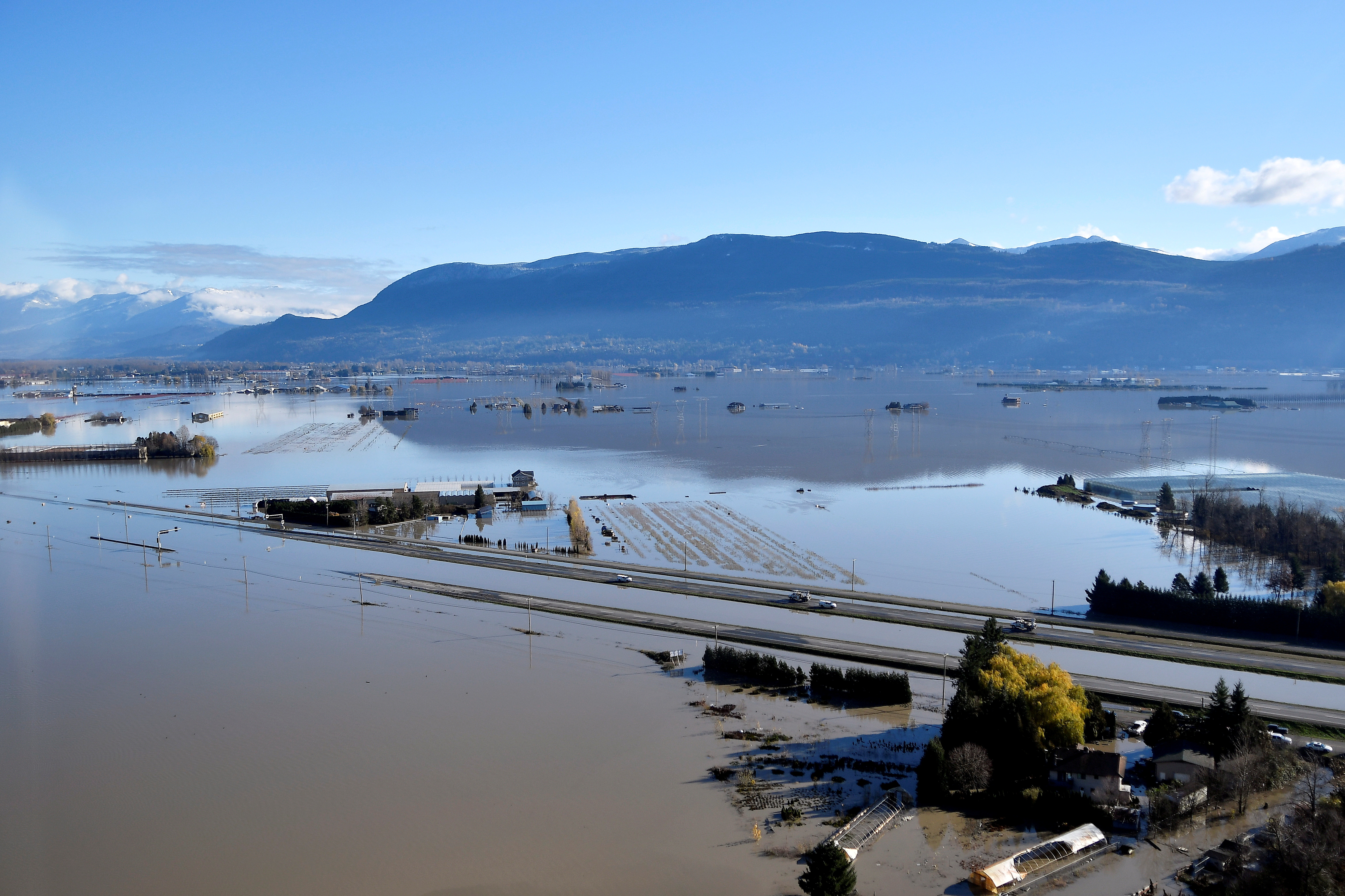Rainstorms cause flooding in the western Canadian province of British Columbia