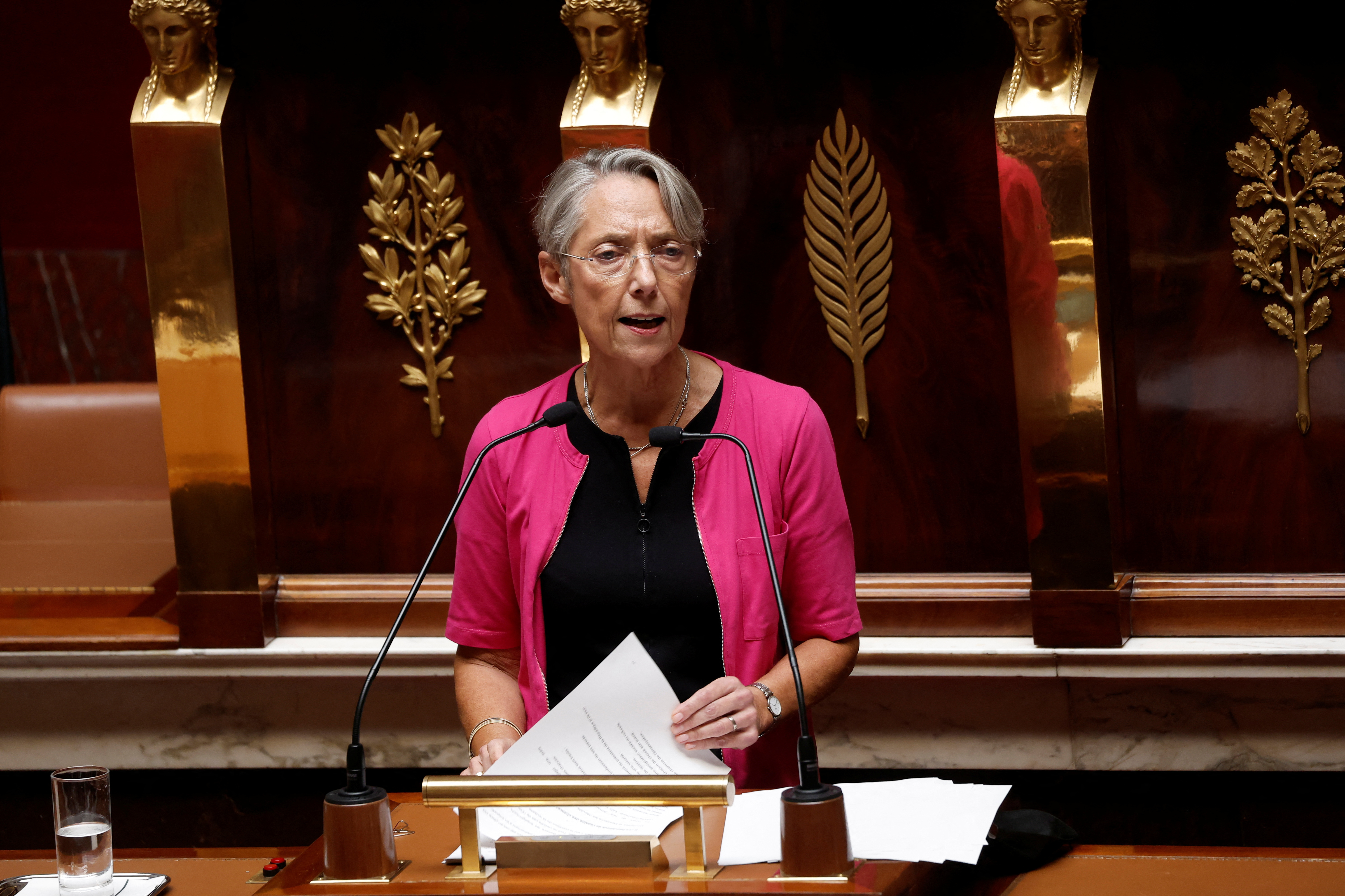 French PM Borne presents her government's programme at the National Assembly in Paris