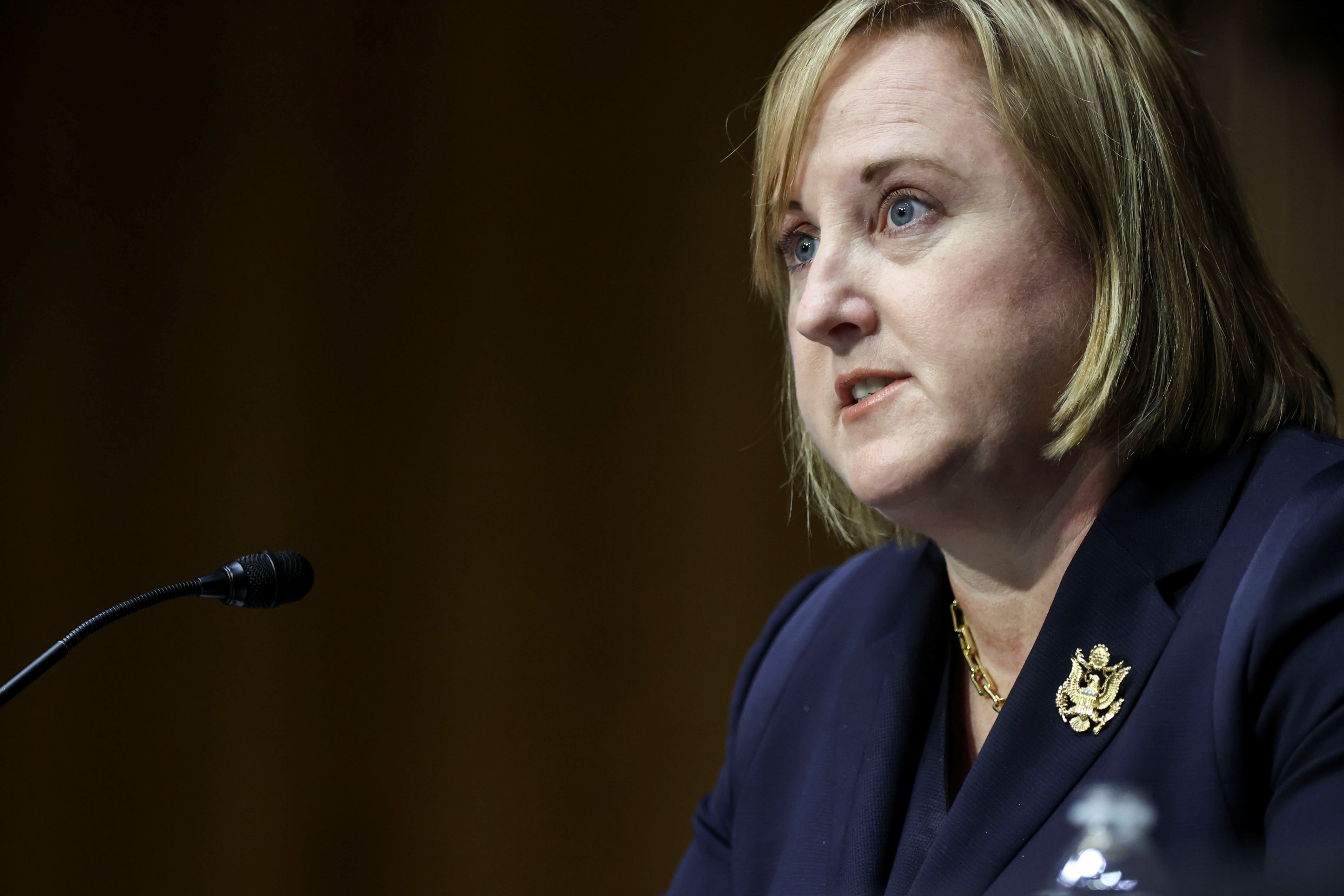 Julie Fisher, U.S. ambassador-designate to Belarus, testifies before a Senate Foreign Relations Committee hearing on 