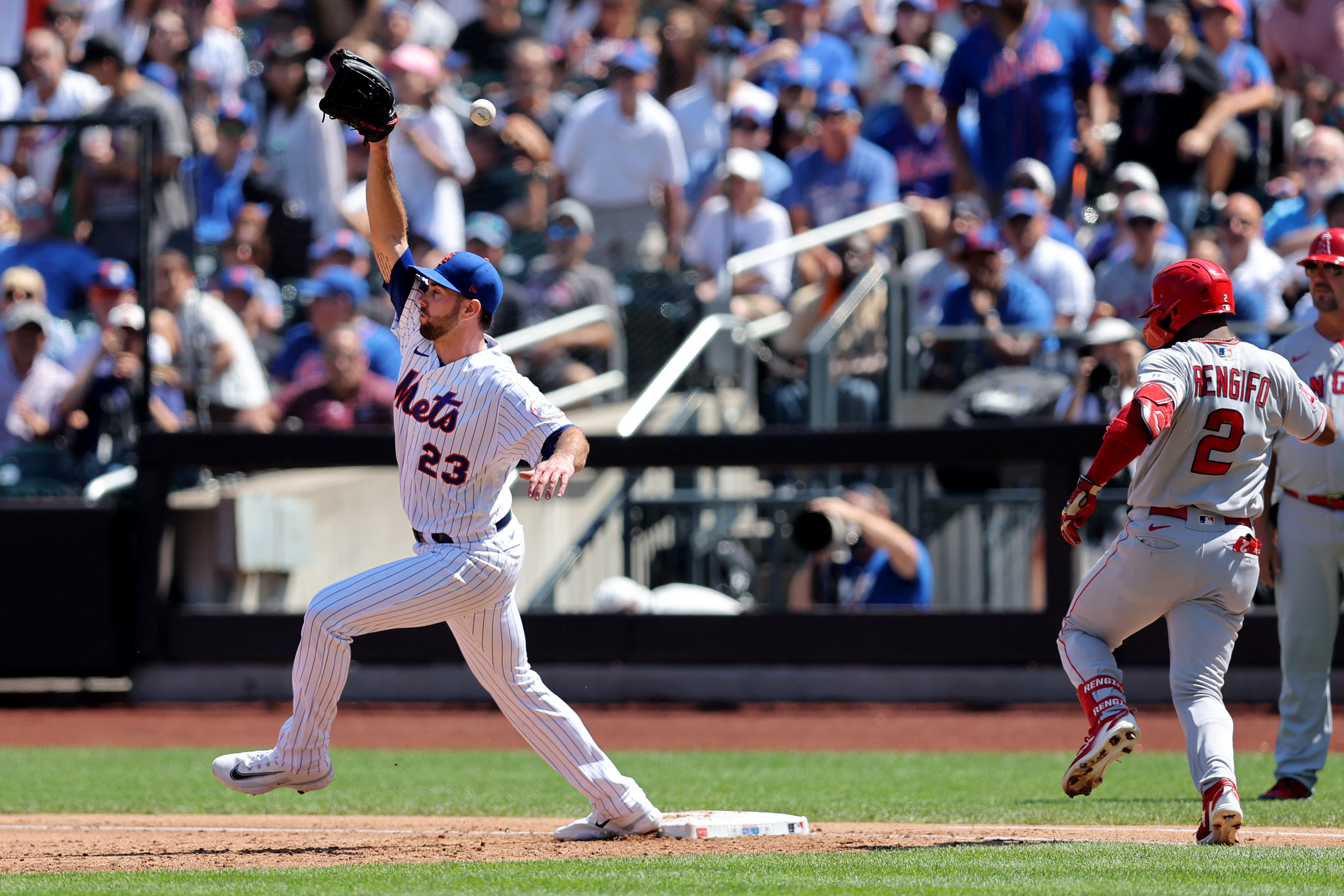 Rafael Ortega hits walk-off single against Angels as David Peterson turns  in best outing for Mets this season, National Sports