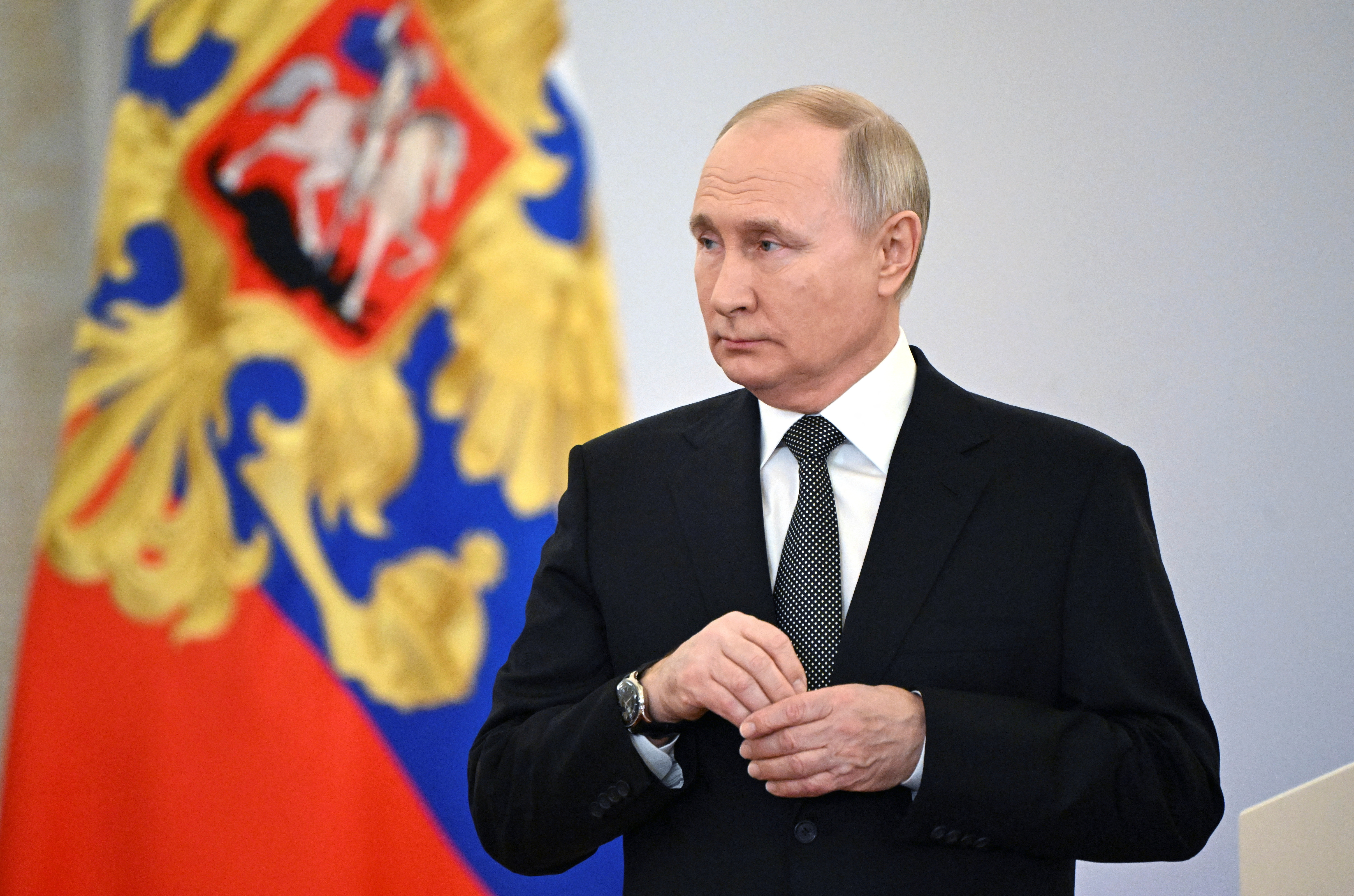 Russia's President Putin attends an awarding ceremony in Moscow