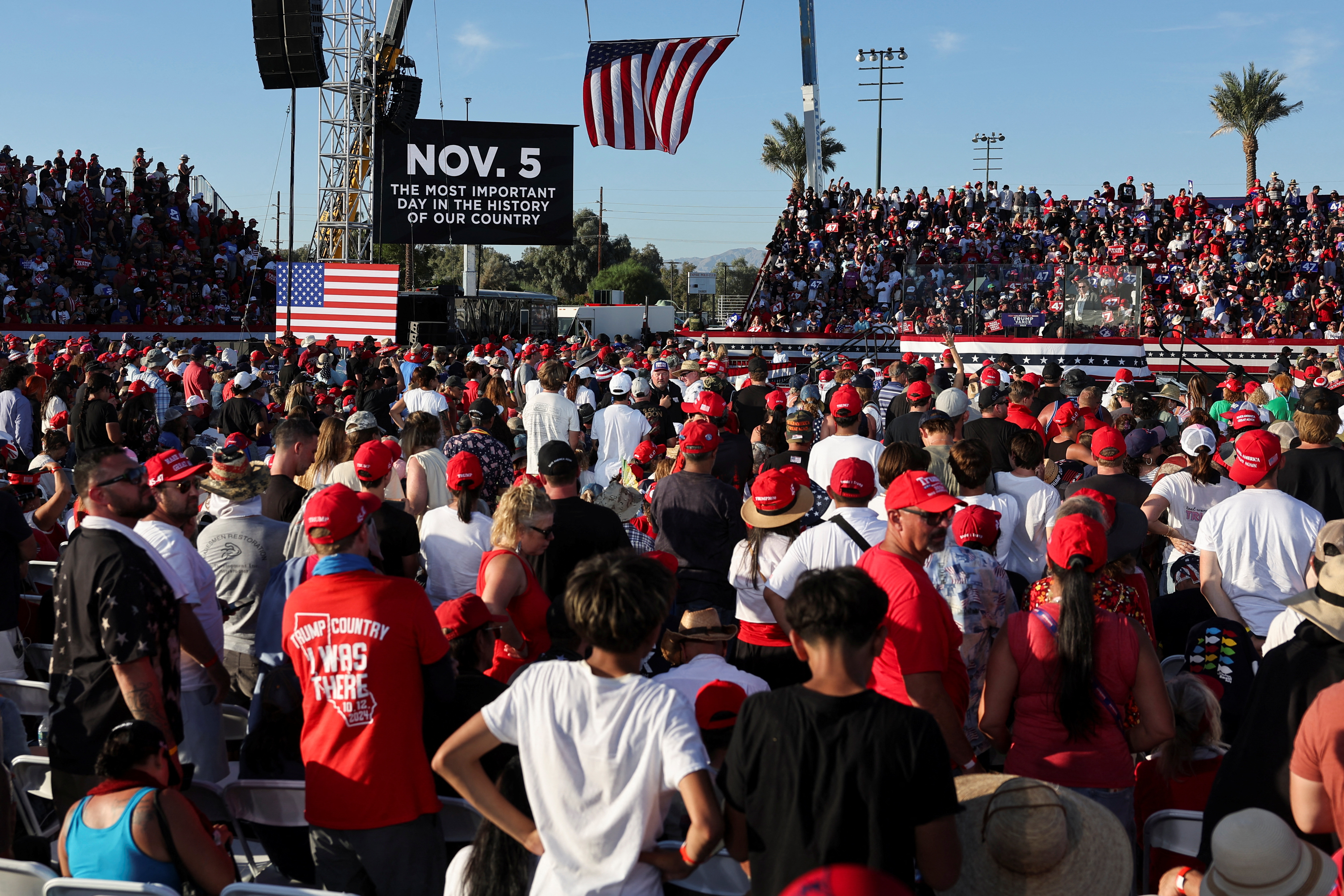 Republican presidential nominee Trump holds a rally in Coachella