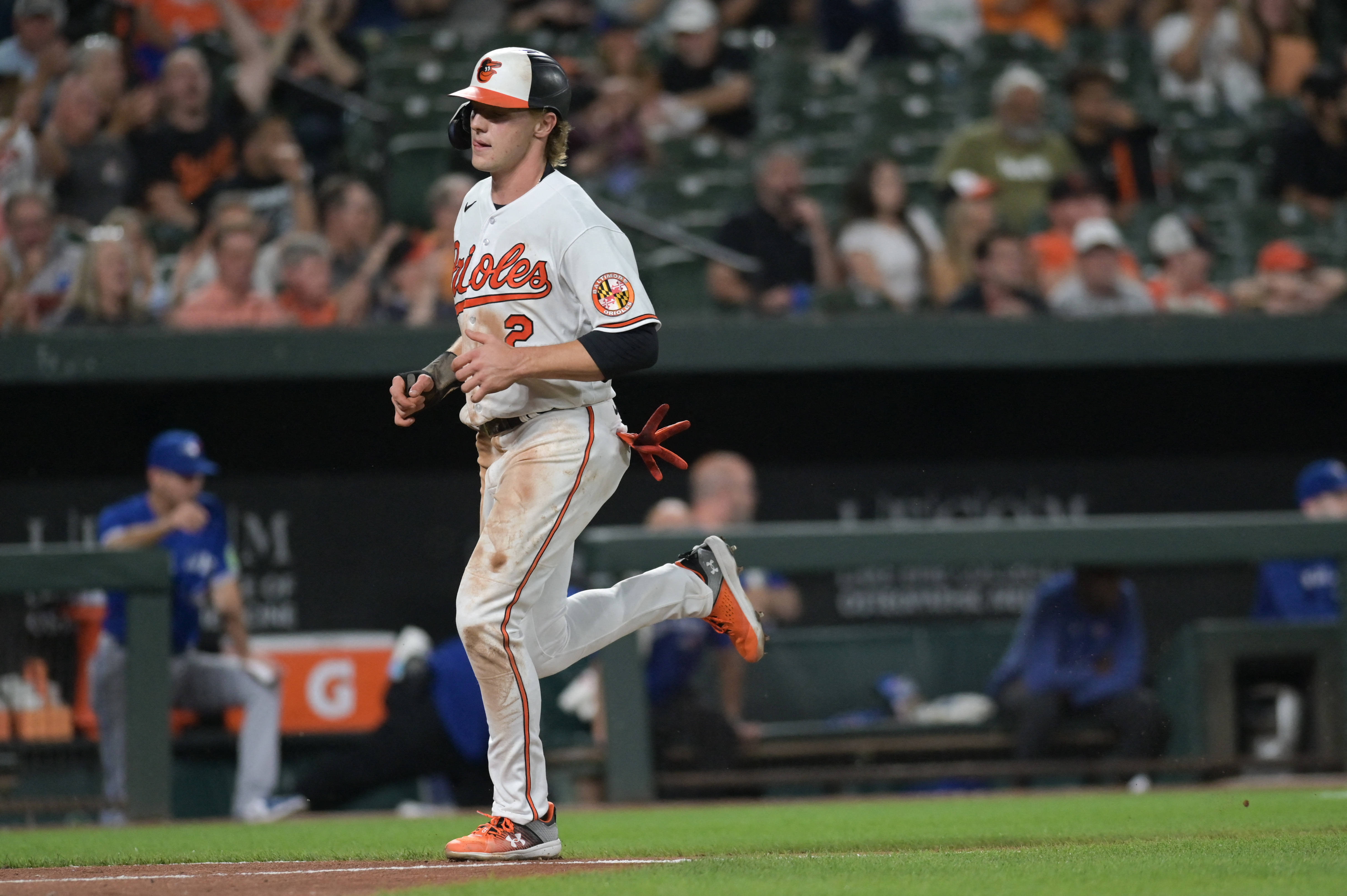 Baltimore, USA. 04th July, 2022. BALTIMORE, MD - JULY 04: Baltimore Orioles  center fielder Cedric Mullins (31) comes in after pre game workout before a  MLB game between the Baltimore Orioles and