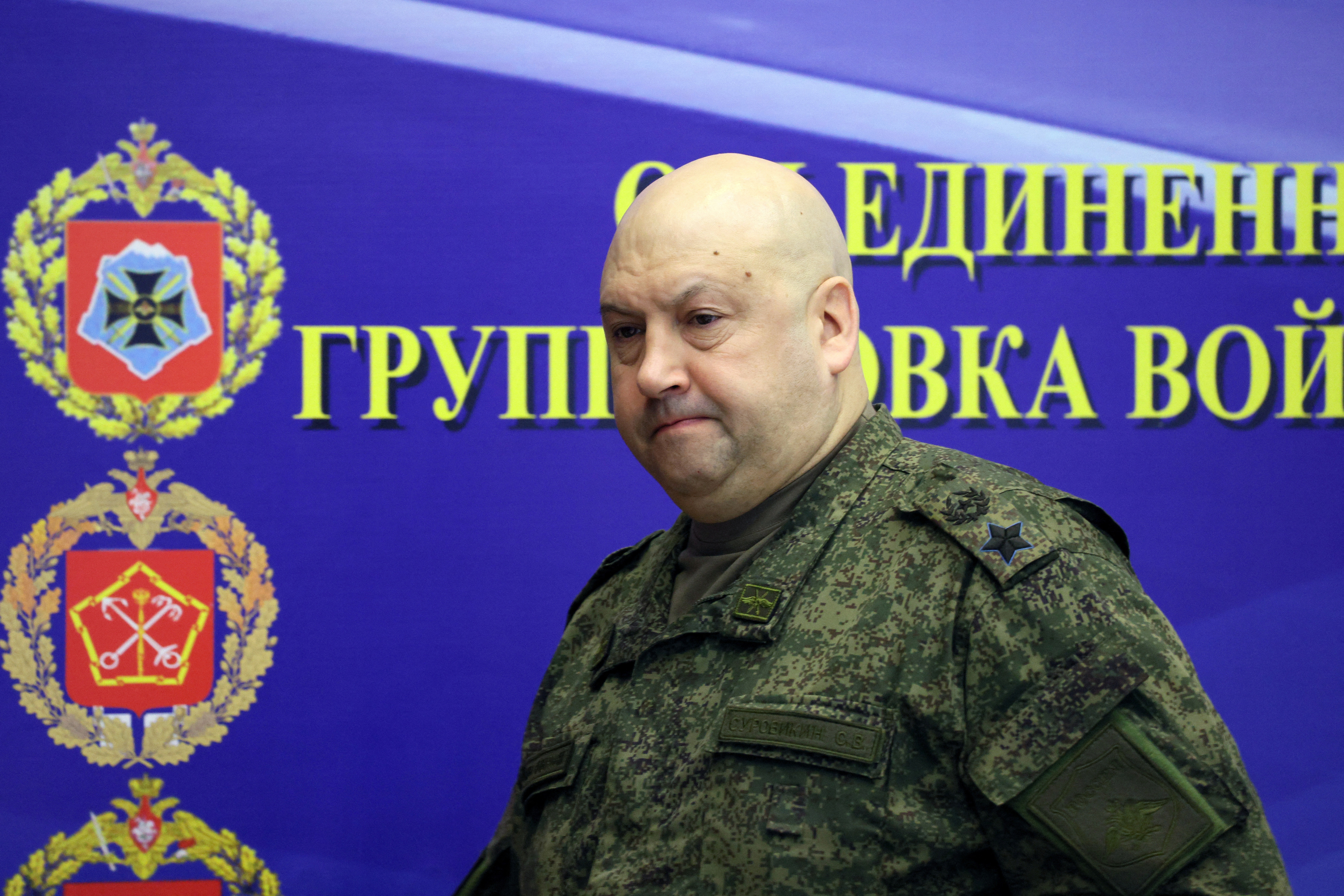 General Sergei Surovikin visits the Joint Headquarters of the Russian armed forces, in an unknown location