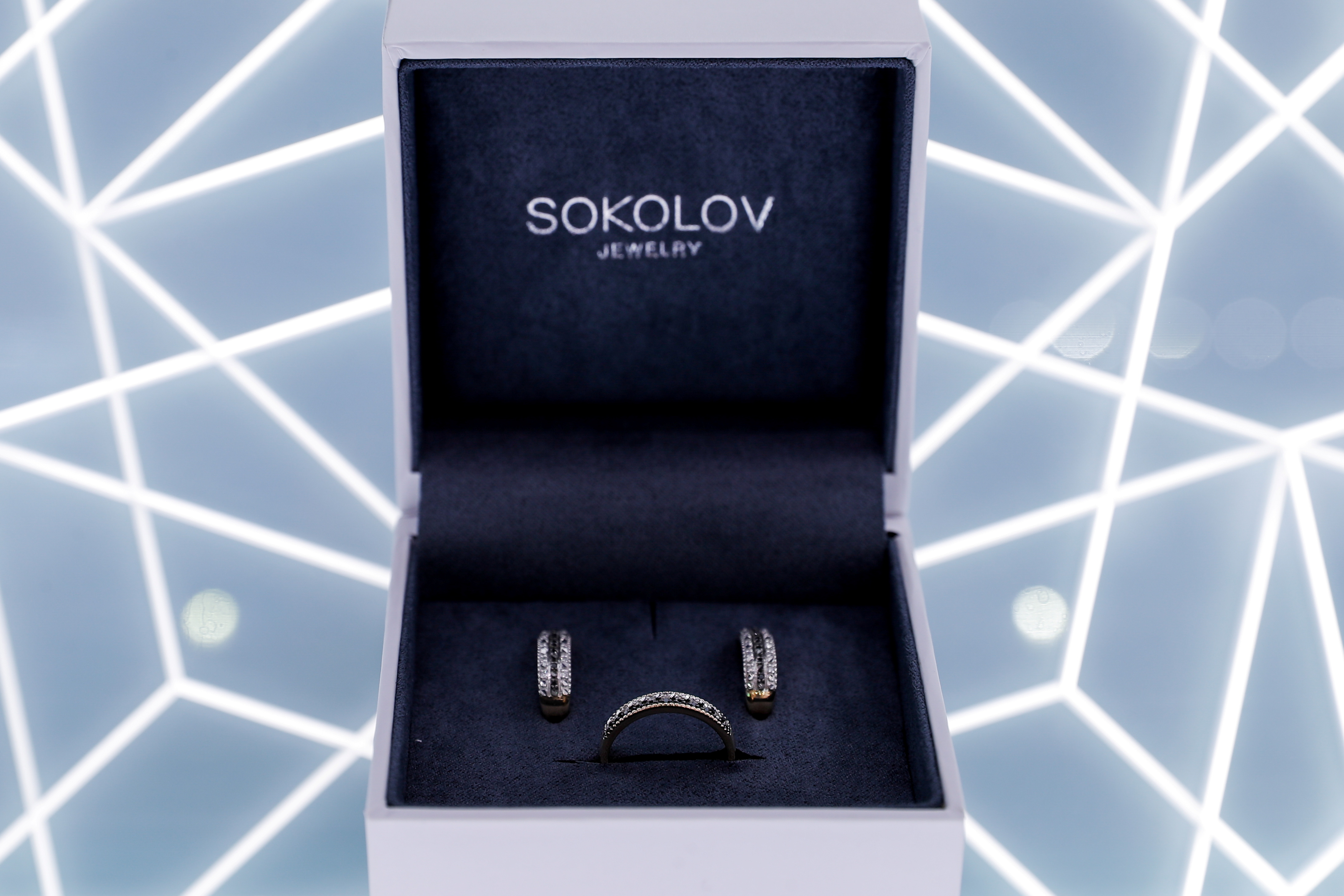 Items by Sokolov Jewelry are seen in Moscow