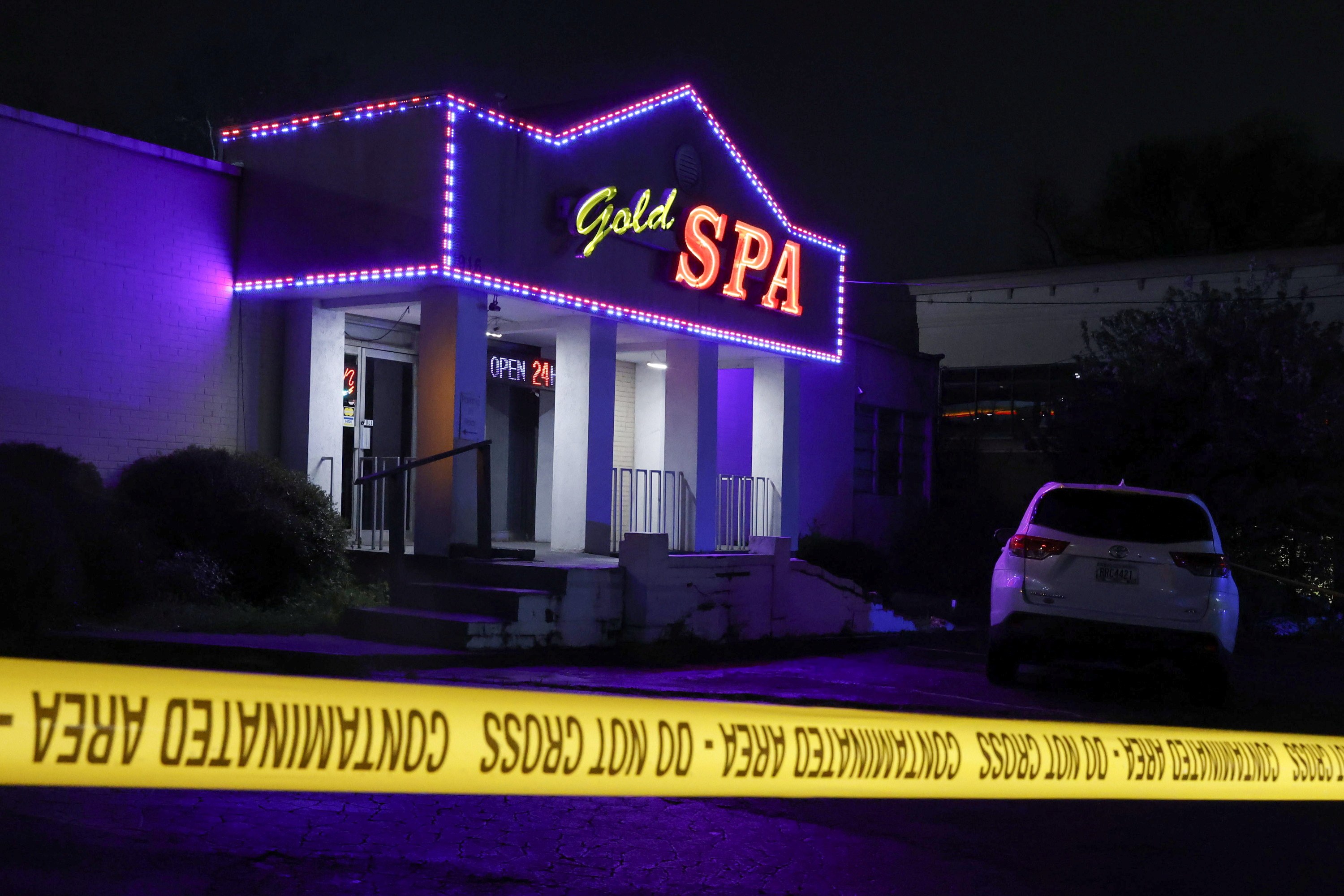 Crime scene tape surrounds Gold Spa after deadly shootings in Atlanta