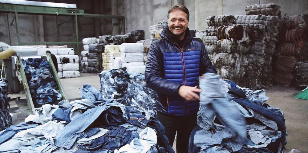 Bert van Son, founder of MUD Jeans, which uses 40% recycled denim to make jeans that can be leased and returned