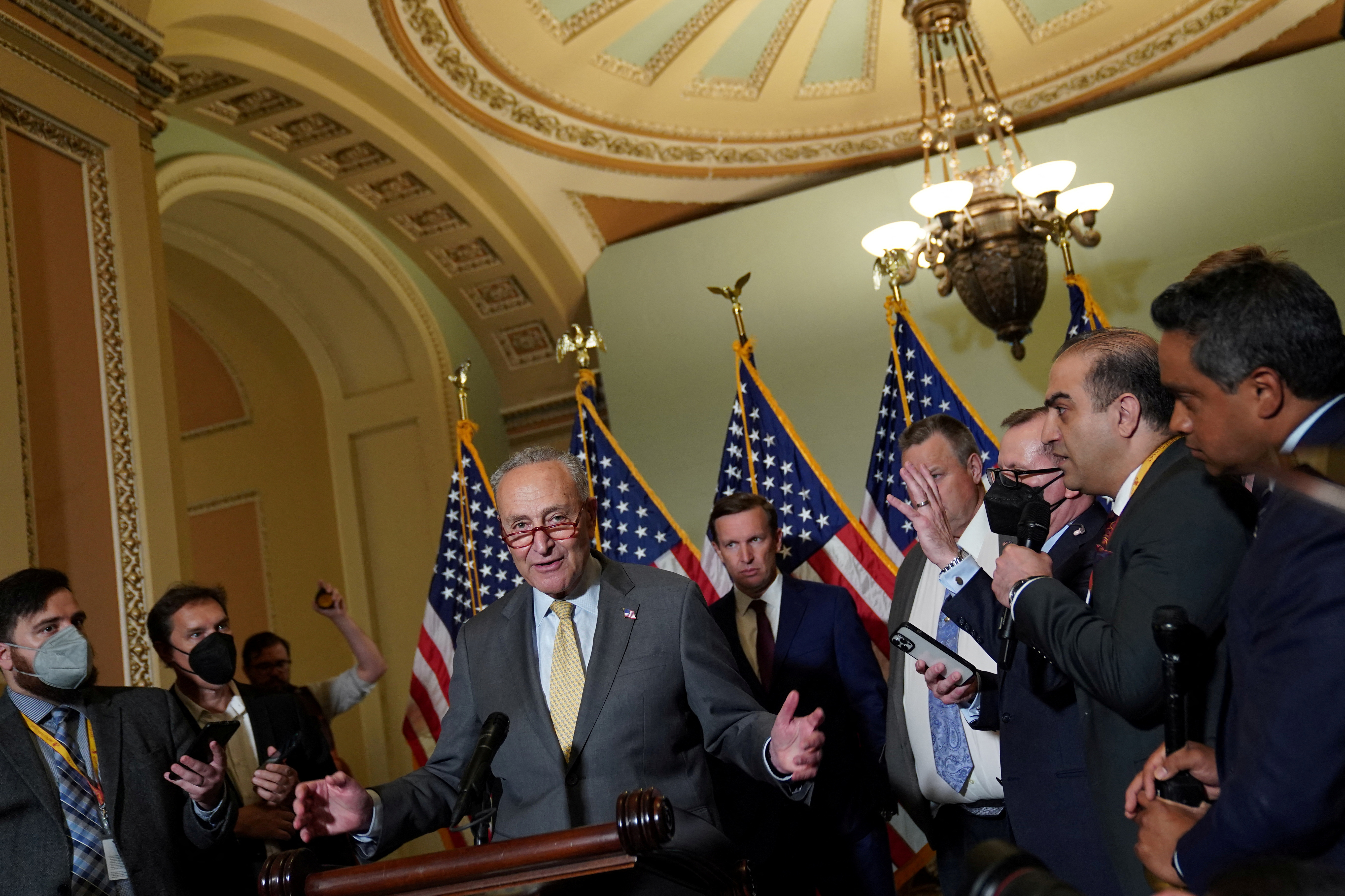 Senate Democrats Hold Weekly News Conference on Capitol Hill