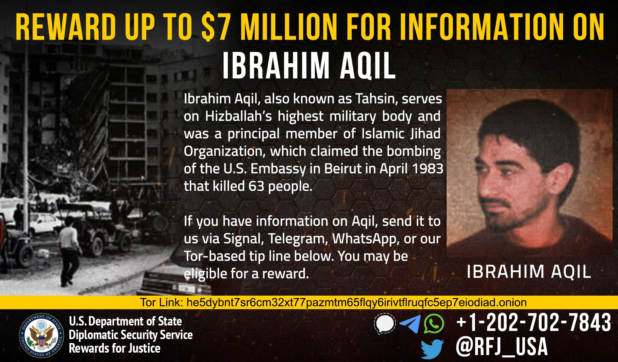 Killed Hezbollah commander Aqil was wanted for deadly 1983 US embassy, Marine blasts | Reuters