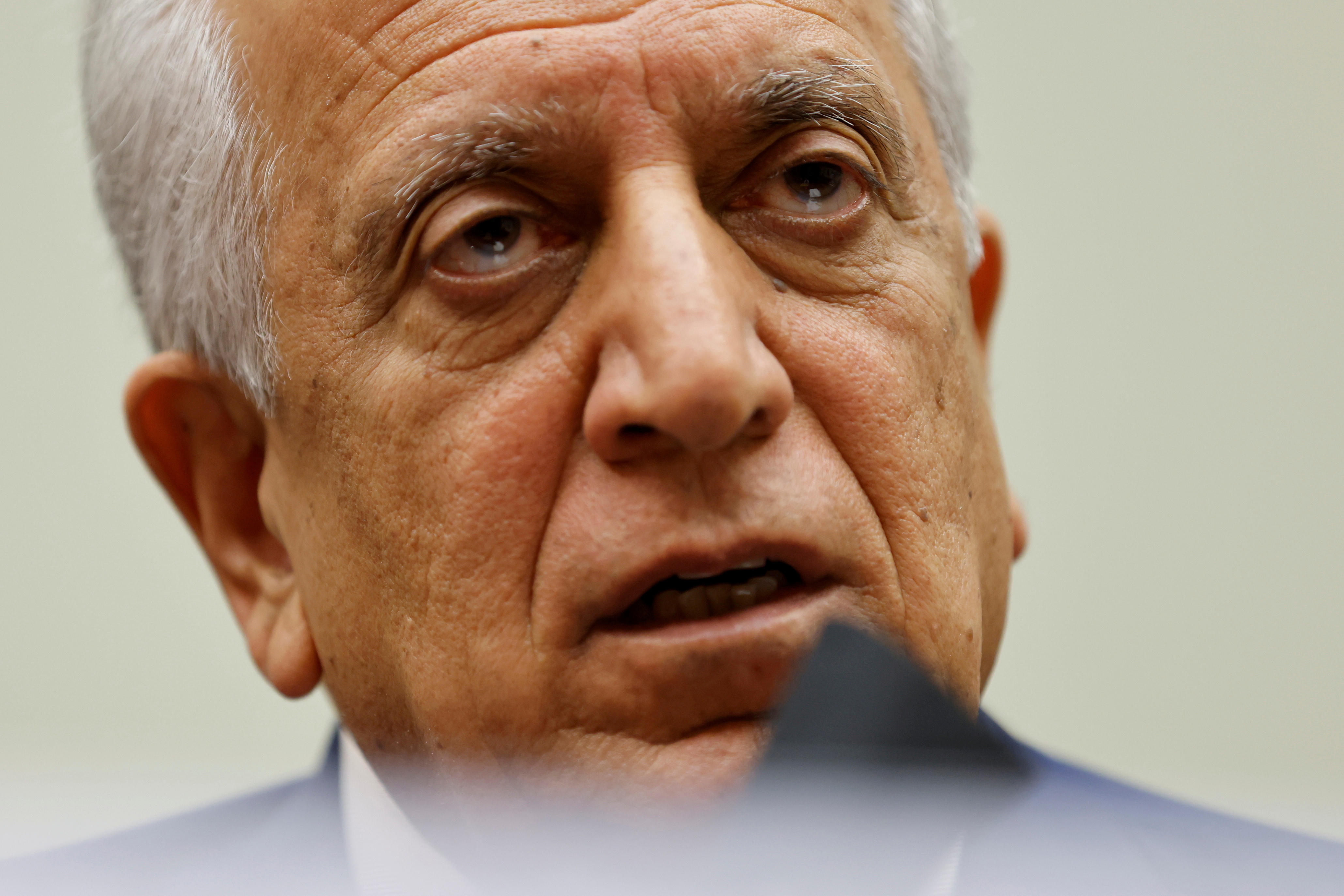 U.S. envoy Khalilzad testifies about the potential withdrawal of U.S. military forces from Afghanistan on Capitol Hill in Washington