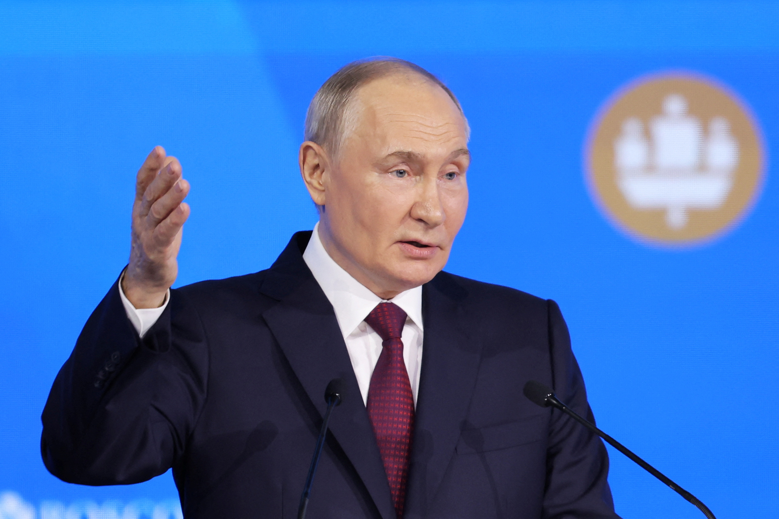 Russian President Putin attends St. Petersburg International Economic Forum