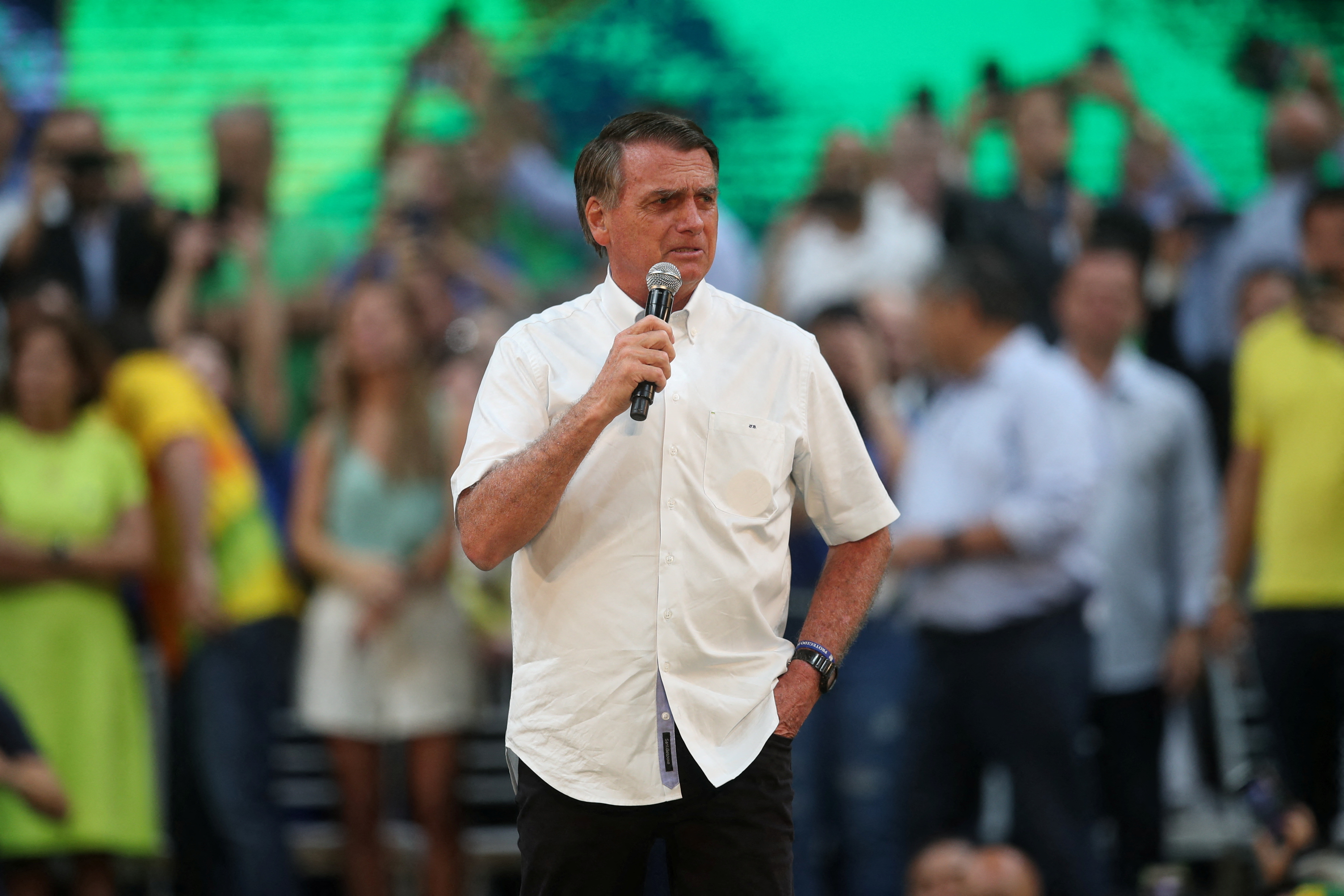 Brazil's President Bolsonaro launches his presidential candidacy for re-election, in Rio de Janeiro