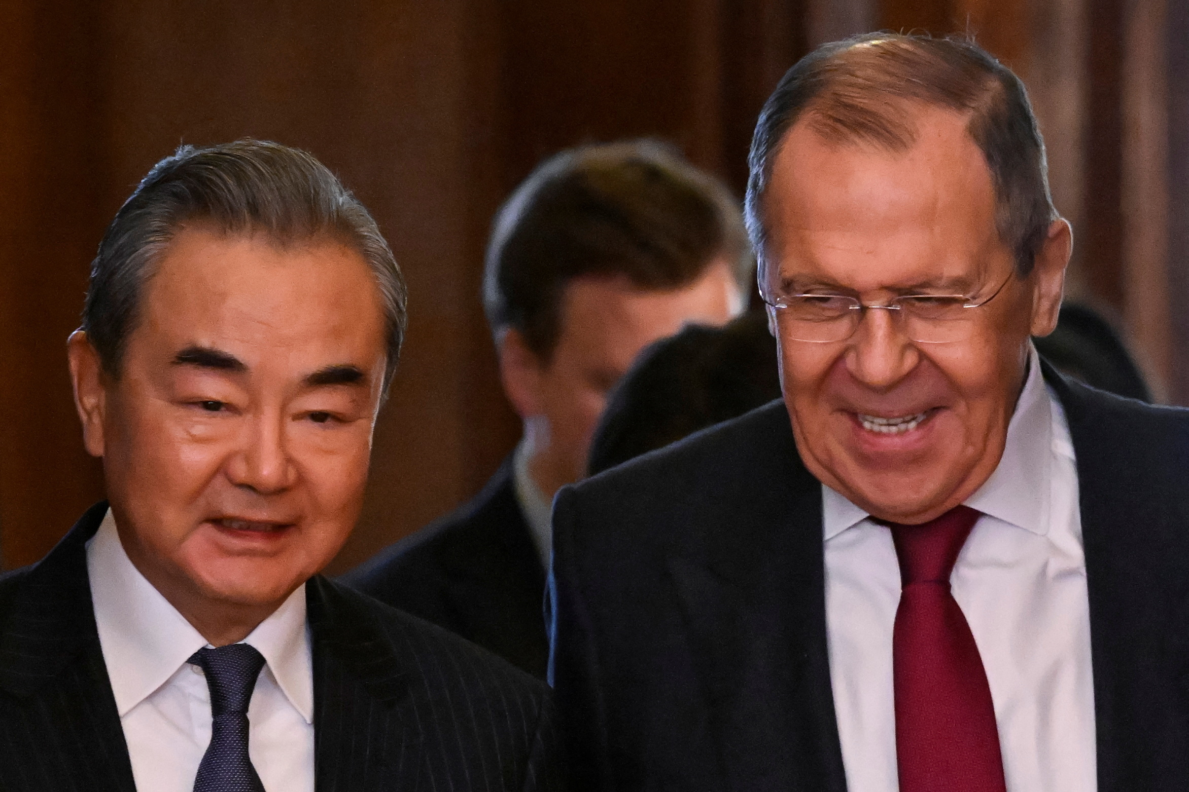 Russia's Foreign Minister Sergei Lavrov meets with China's top diplomat Wang Yi in Moscow