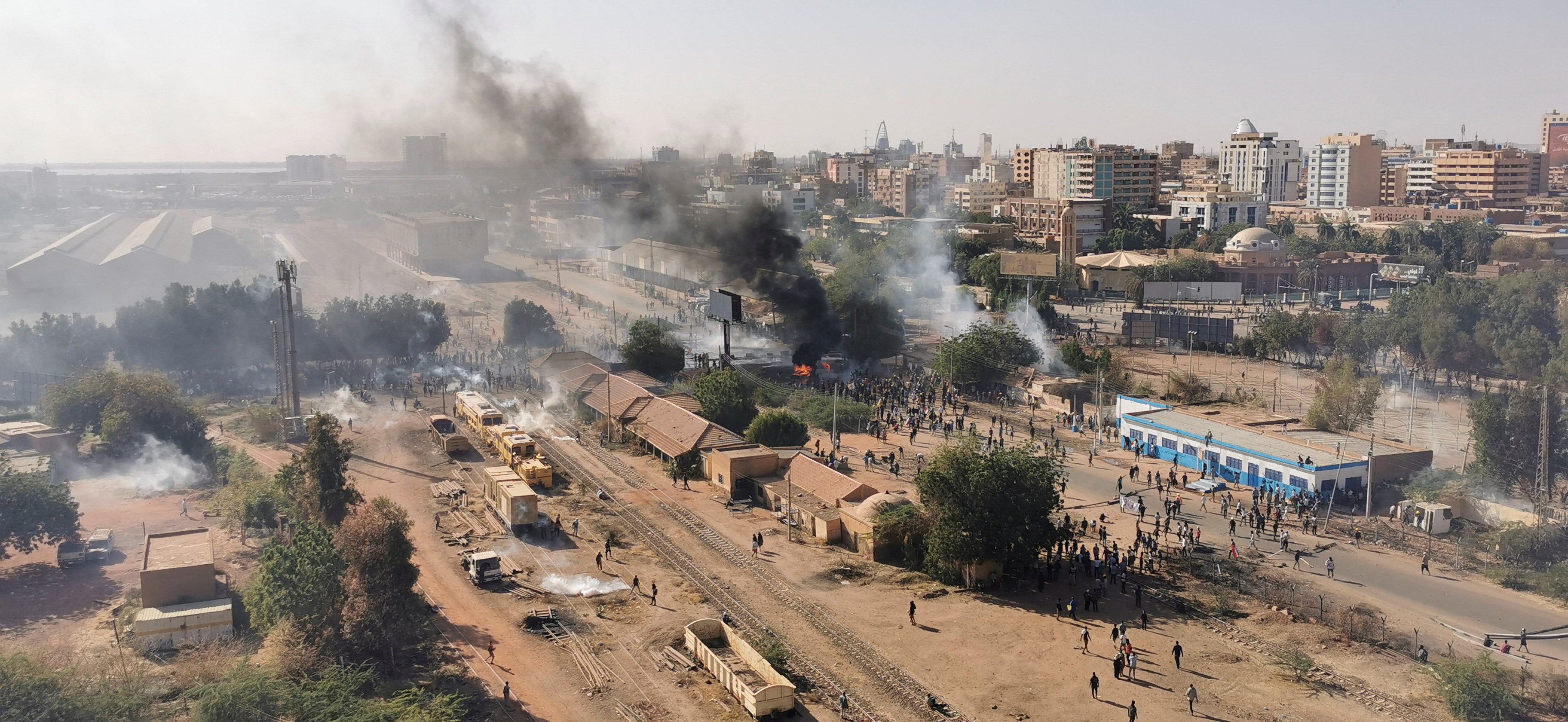 Protest against military rule, in Khartoum