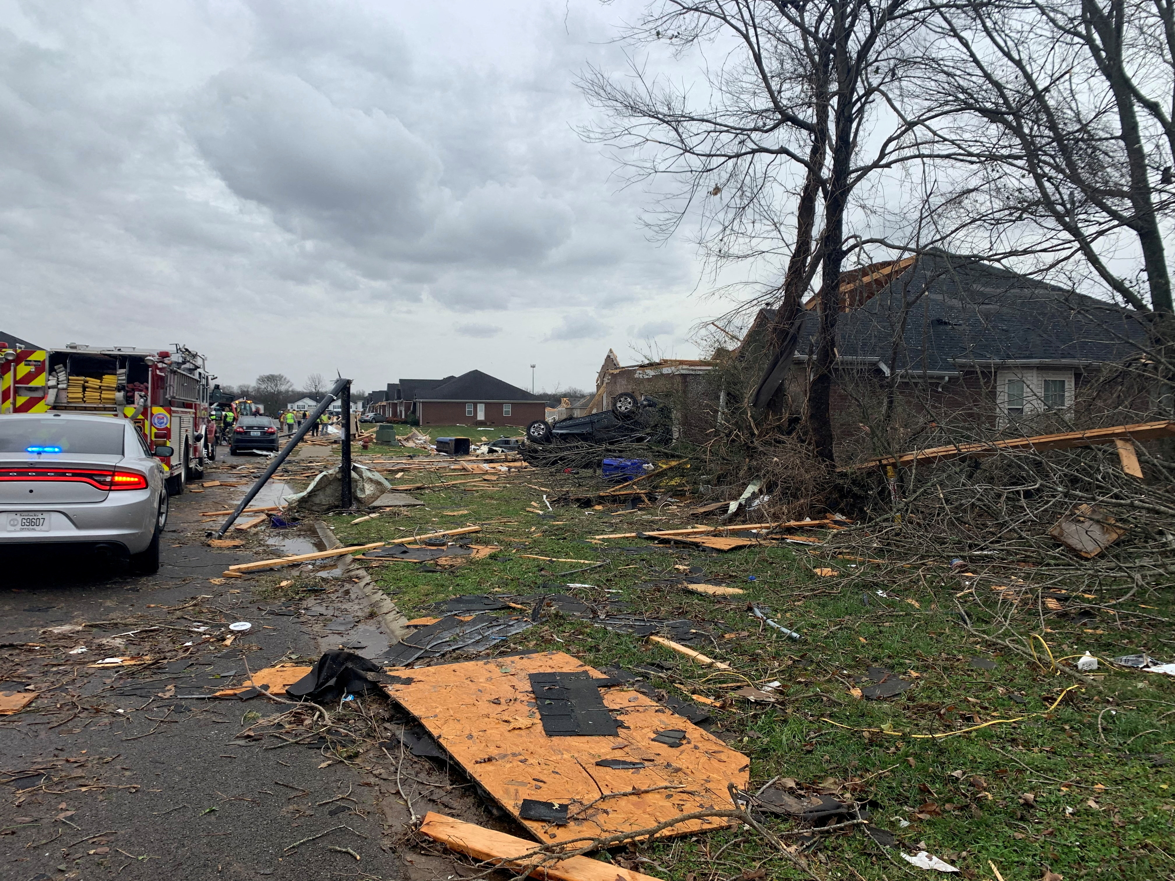 Tornado damage in Bowling Green, Kentucky