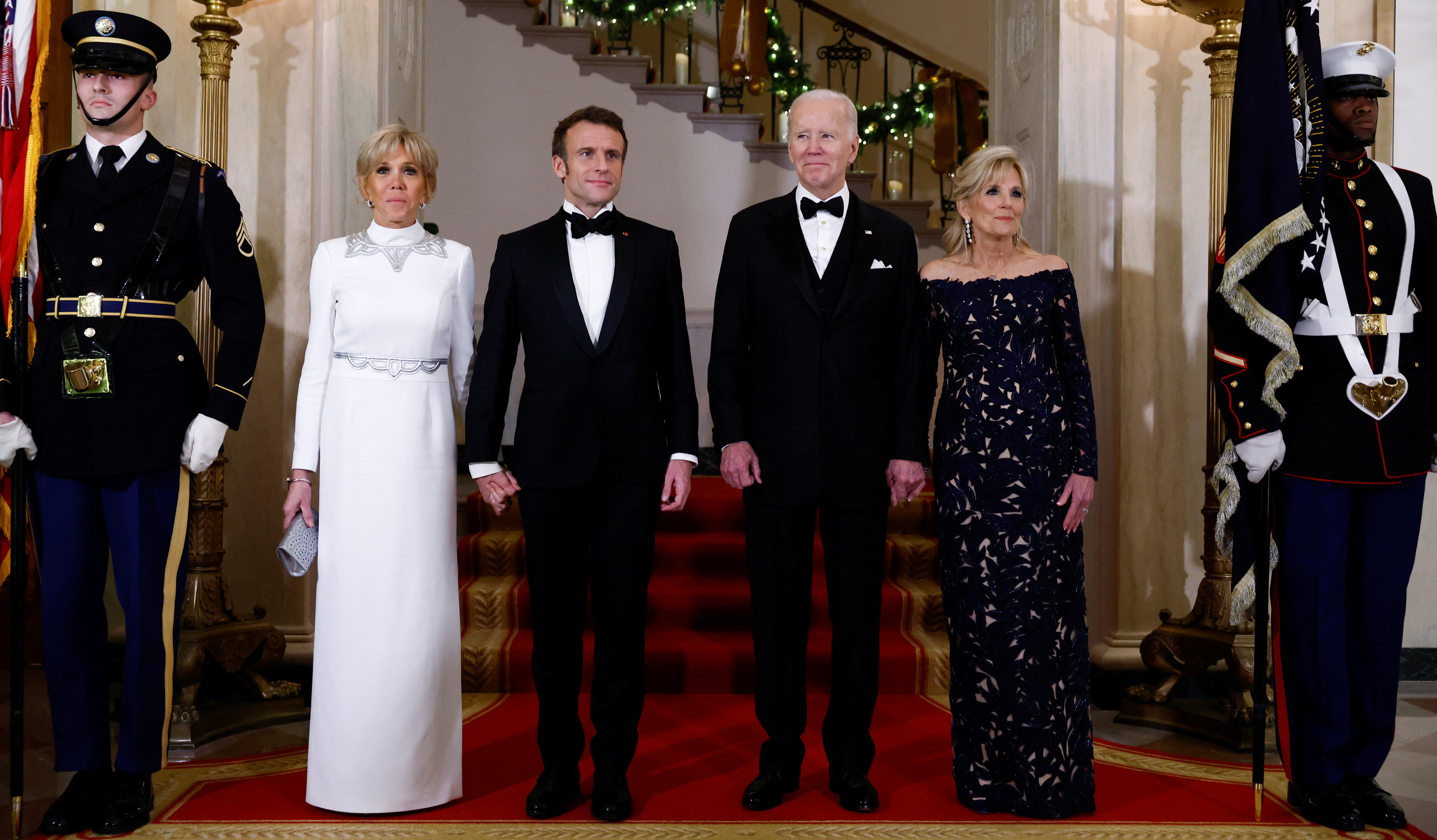 Brigitte Macron's Louis Vuitton Dress at State Dinner