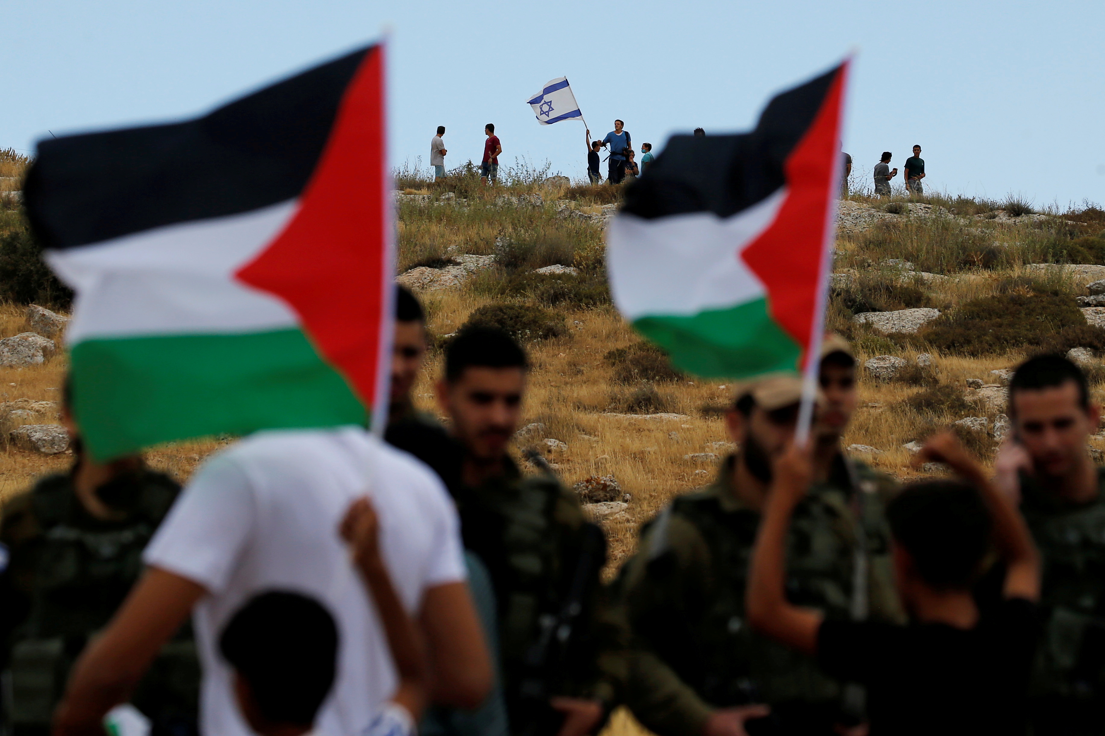 Palestinians protest against Israel's plan to annex parts of the occupied West Bank