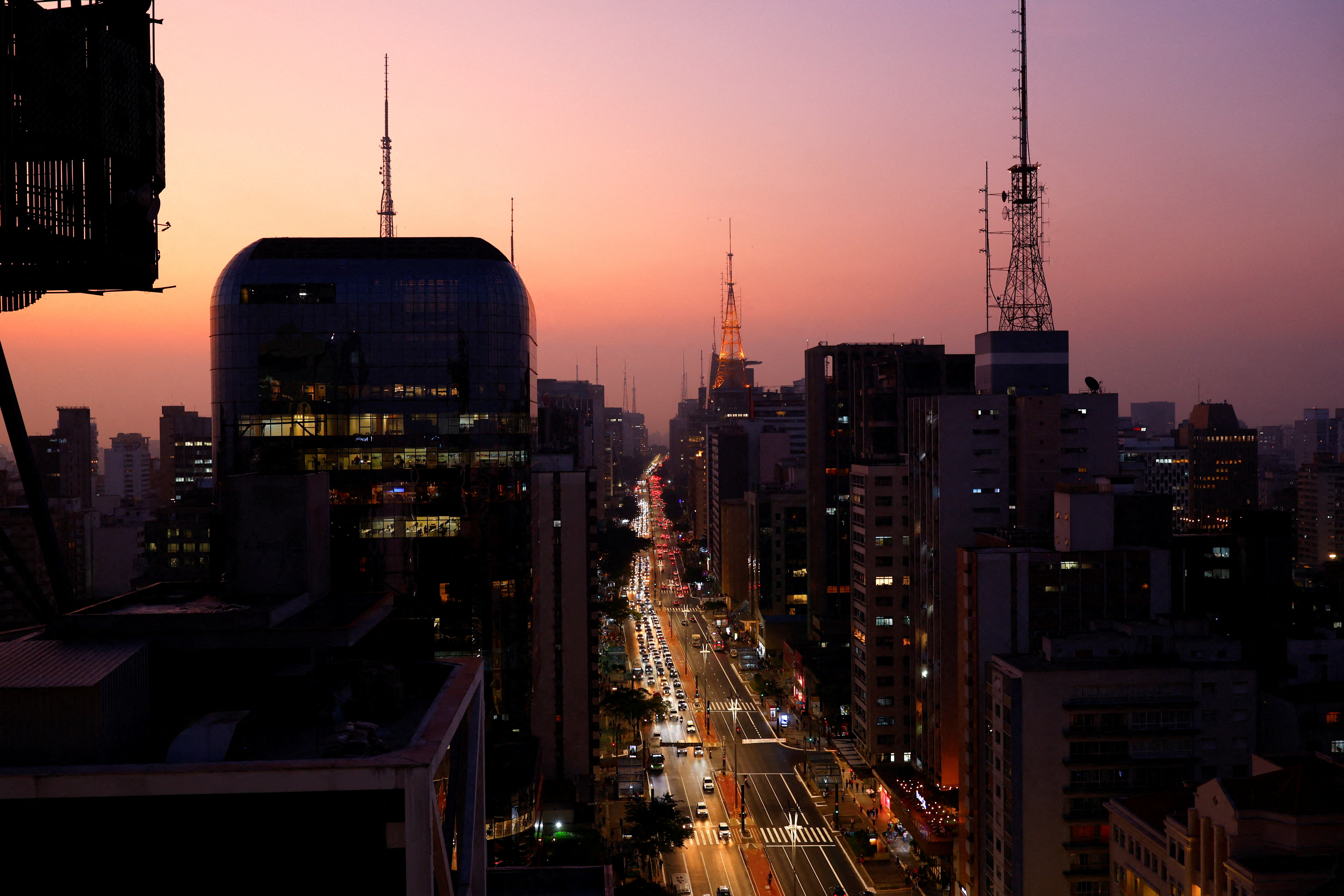 The Paulista Avenue is seen in Sao Paulo