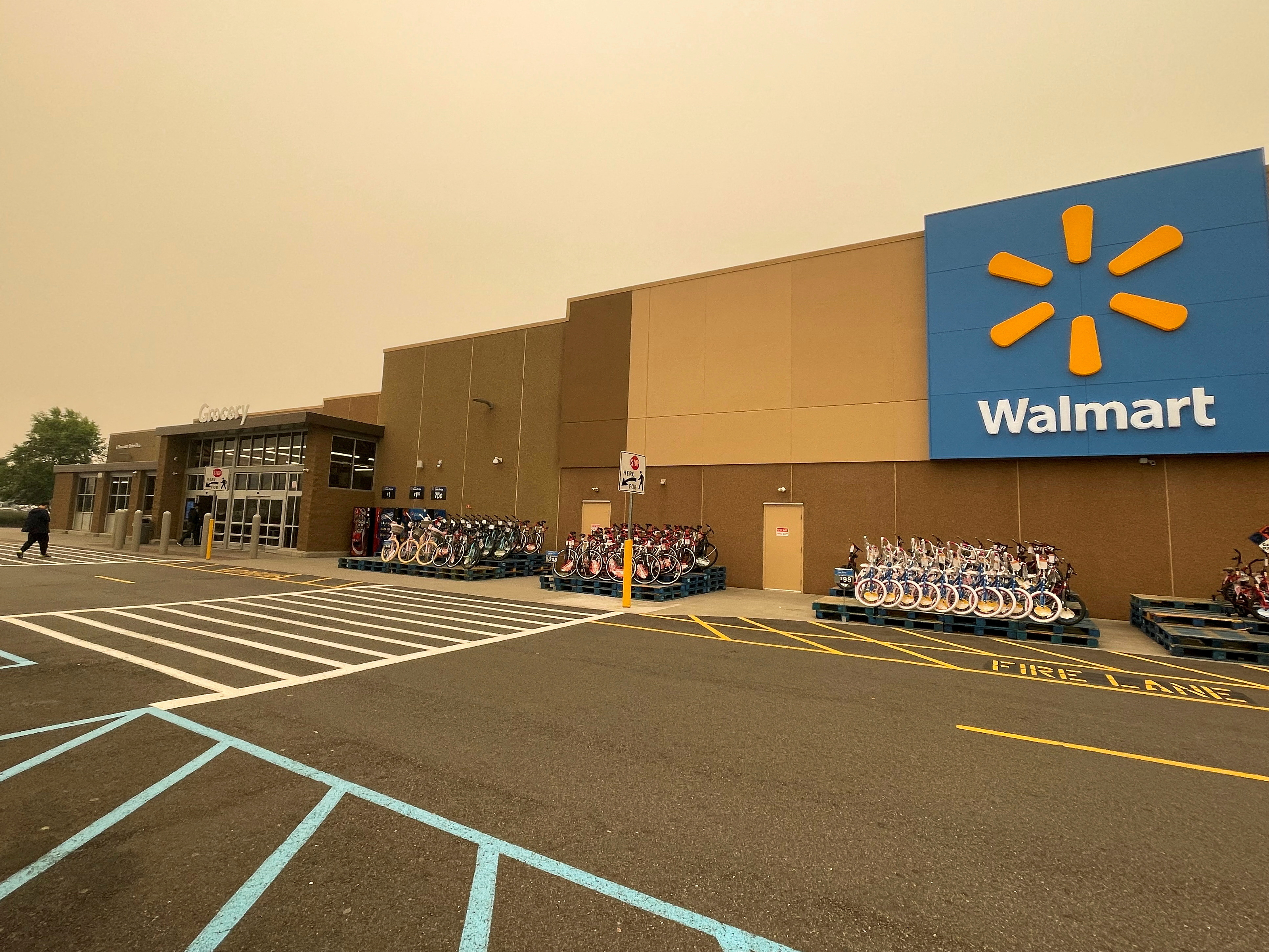 View of Walmart's newly renovated supercenter in Teterboro, New Jersey