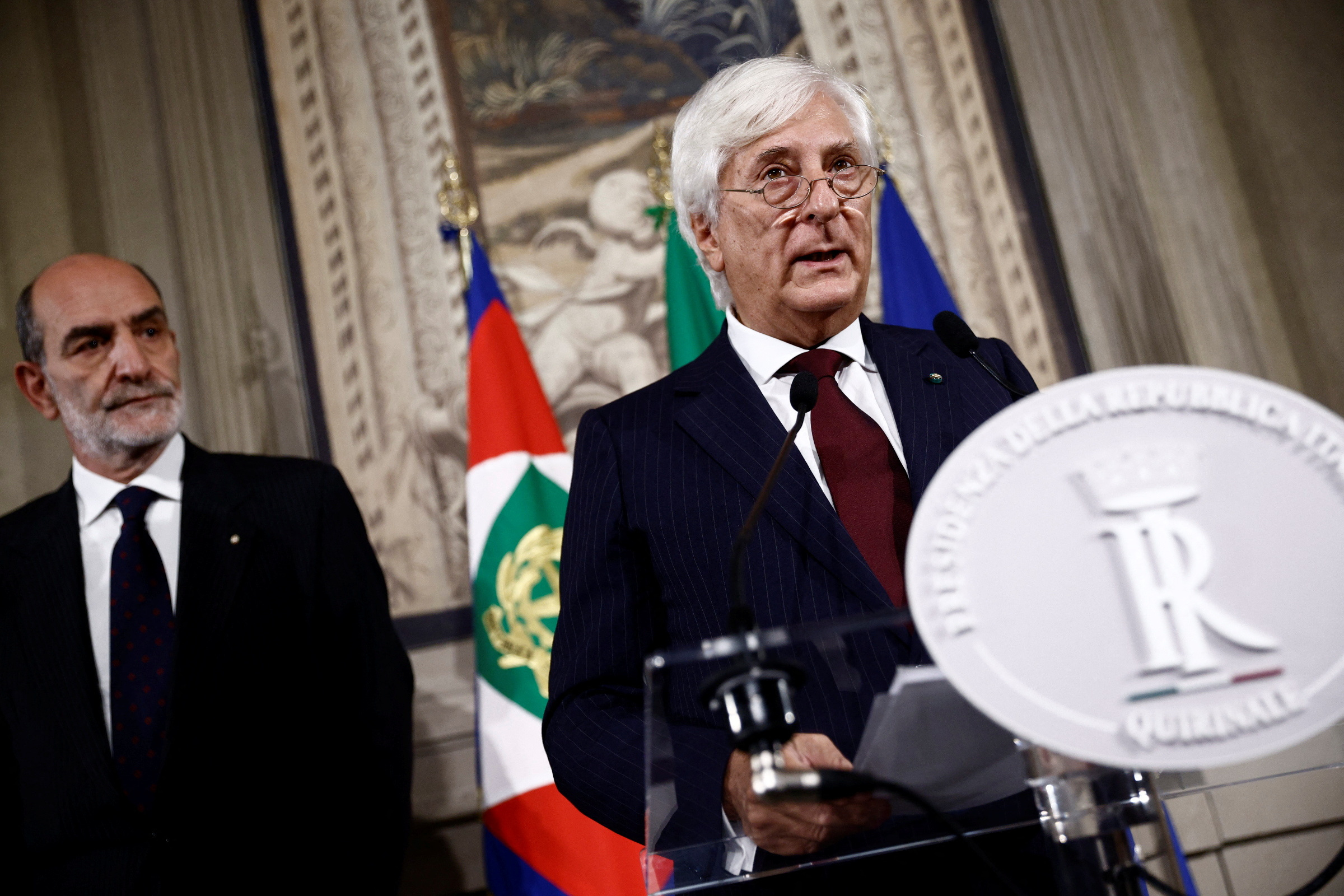 Italian President Mattarella meets leaders of the conservative bloc that won the 2022 general election, in Rome