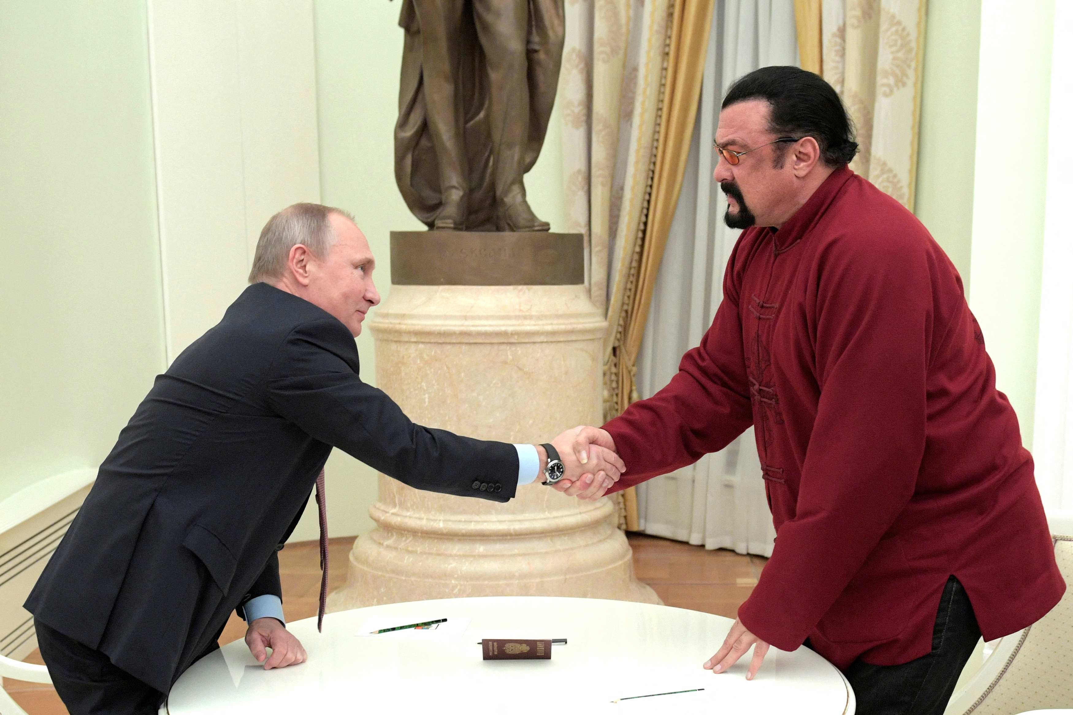 Russia's President Putin meets U.S. actor Seagal in Moscow