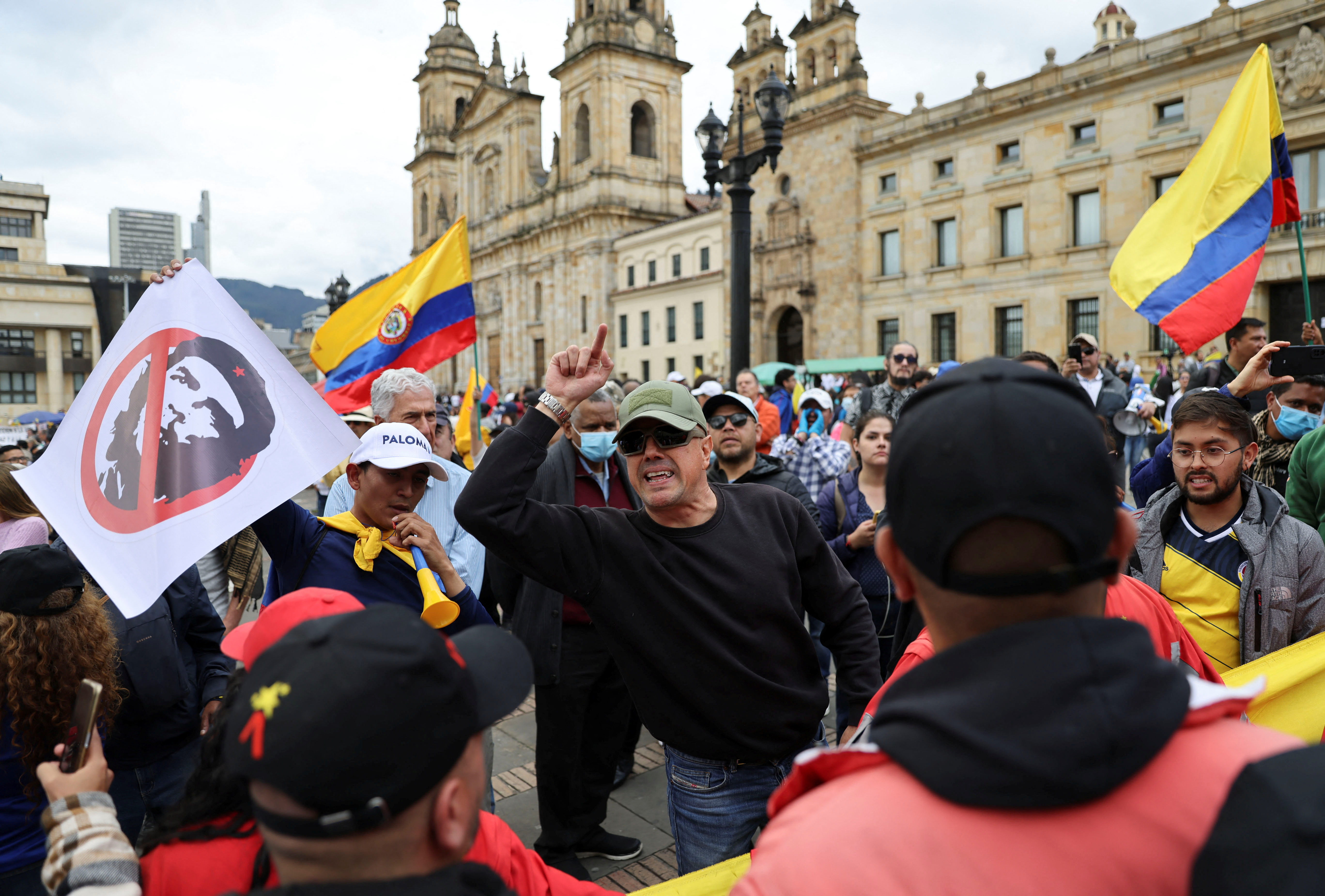 Protest against President Gustavo Petro's reforms, in Bogota