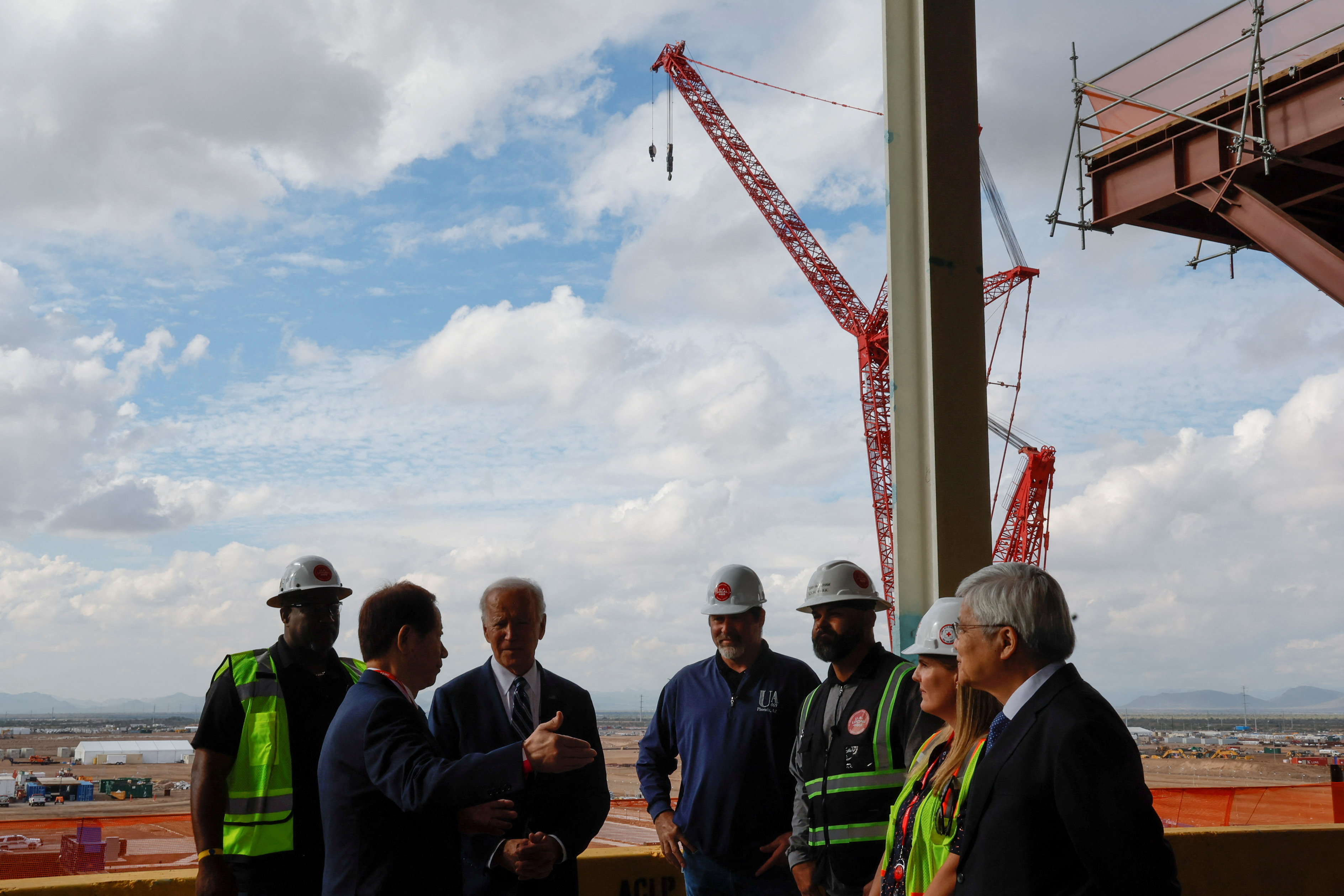 U.S. President Joe Biden visits Taiwan Semiconductor Manufacturing Company (TSMC) in Phoenix