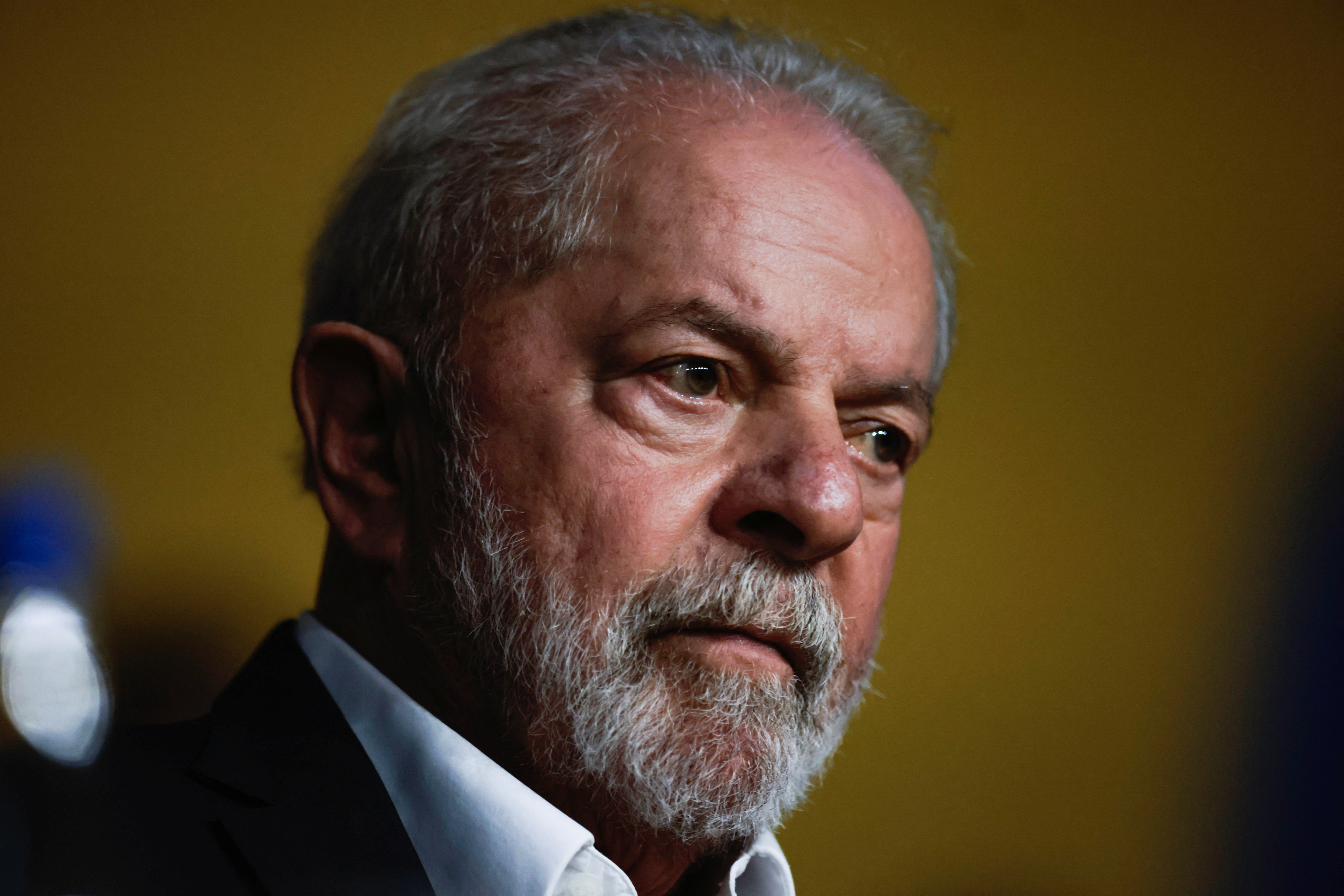 Brazil's former president and presidential frontrunner Luiz Inacio Lula da Silva in a meeting of the Brazilian Socialist Party (PSB) in Brazil
