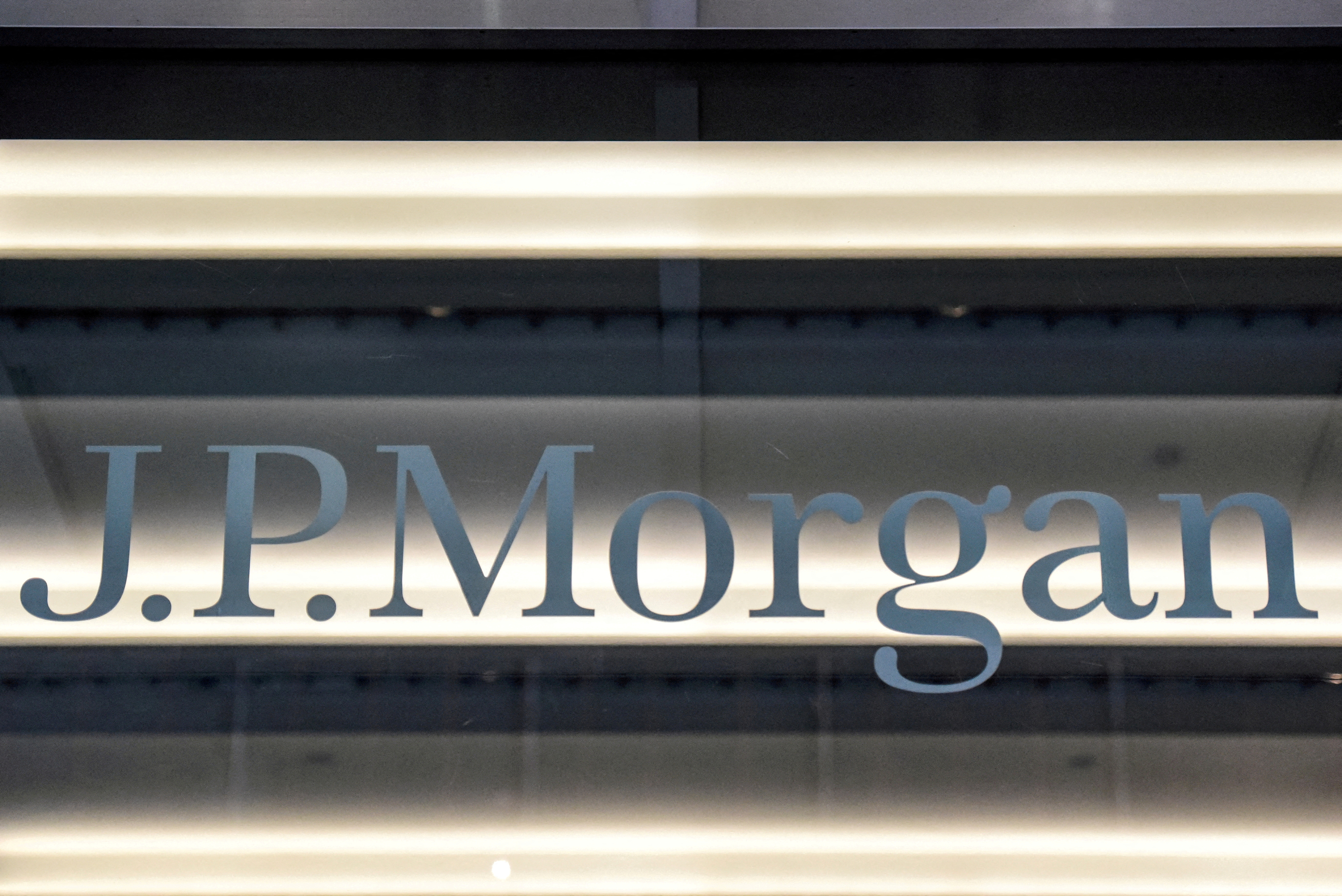 FILE PHOTO: A JPMorgan logo is seen in New York City