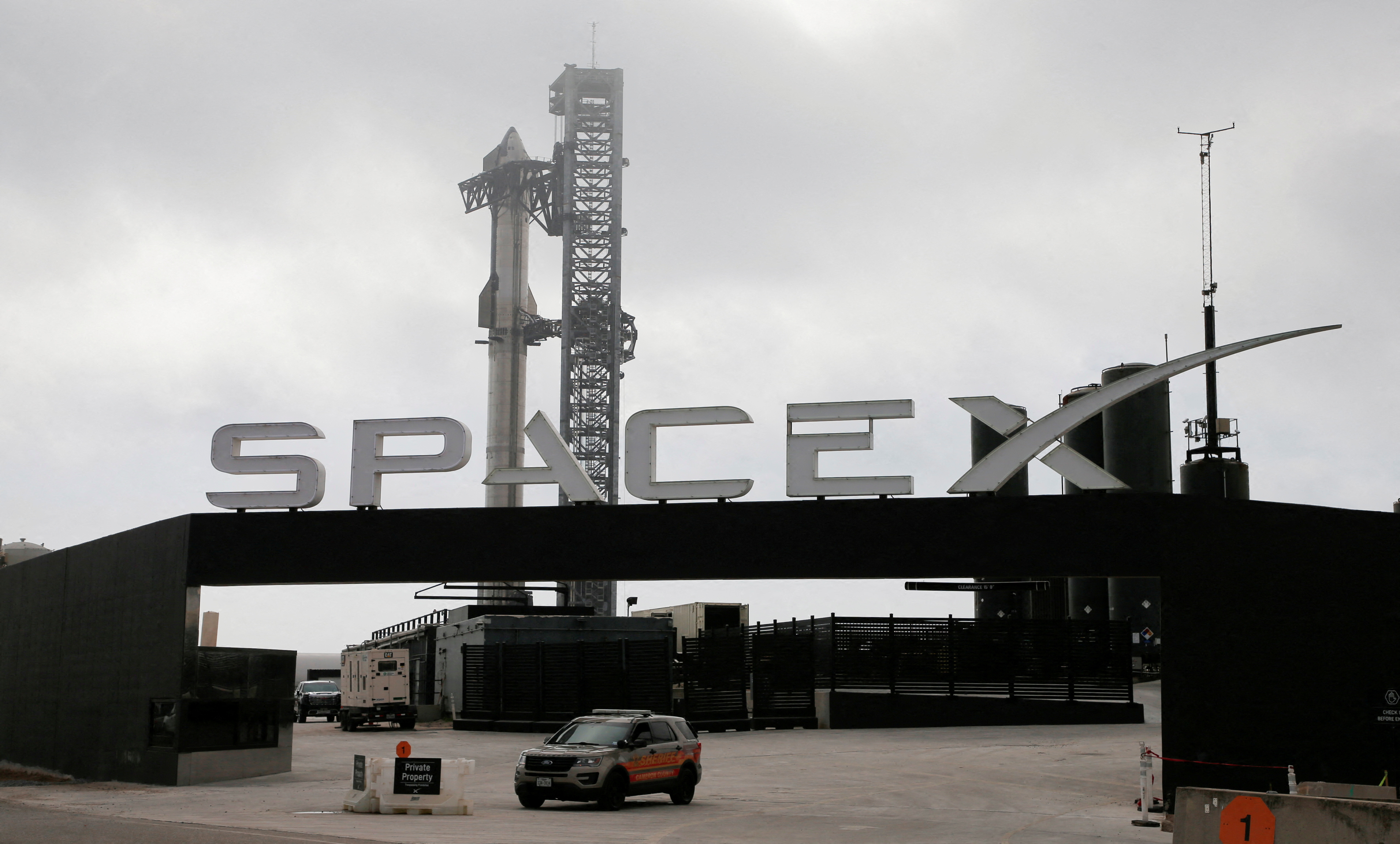 SpaceX's next-generation Starship spacecraft atop its powerful Super Heavy rocket is prepared for launch